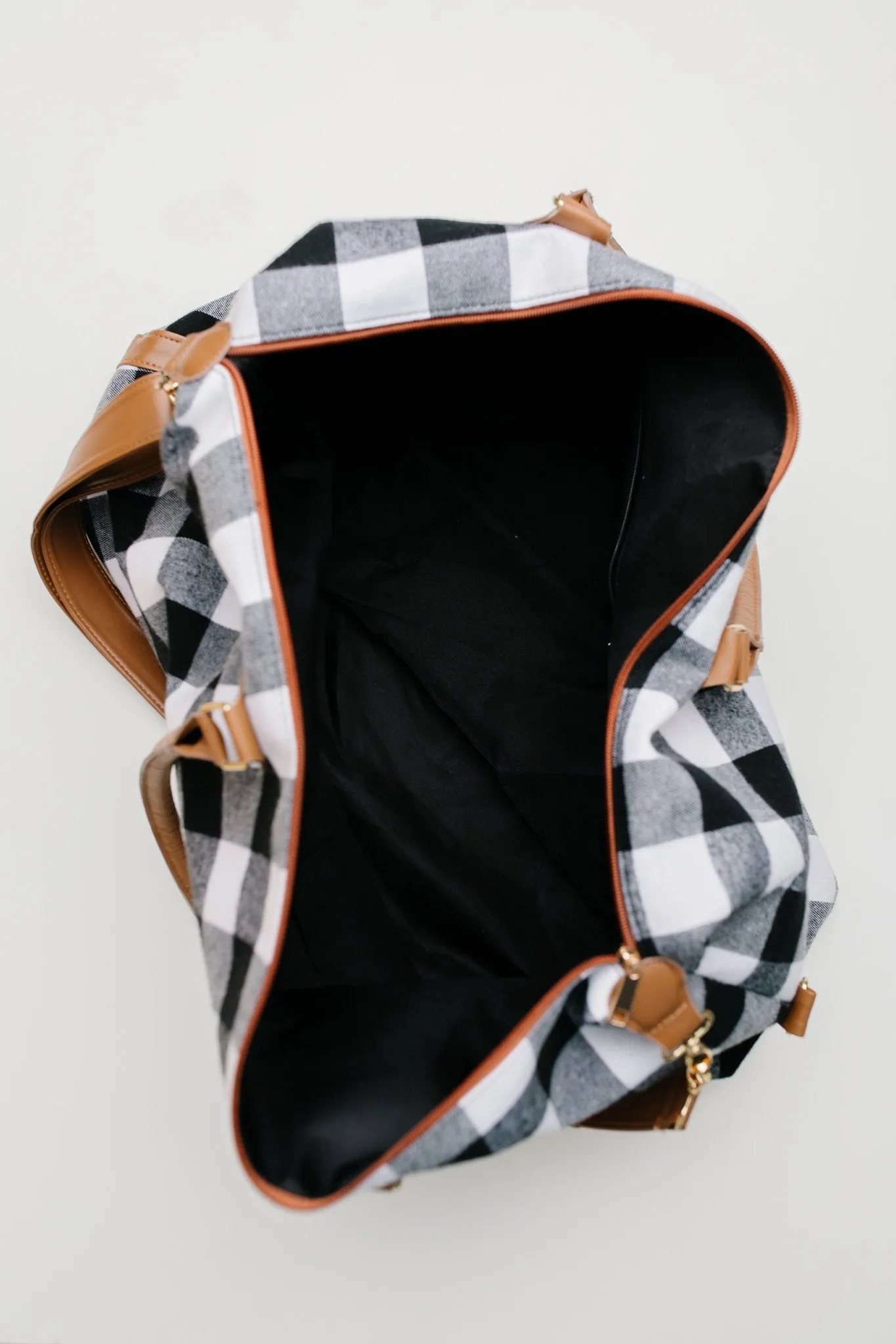 Buffalo Plaid Holiday Weekender Bag