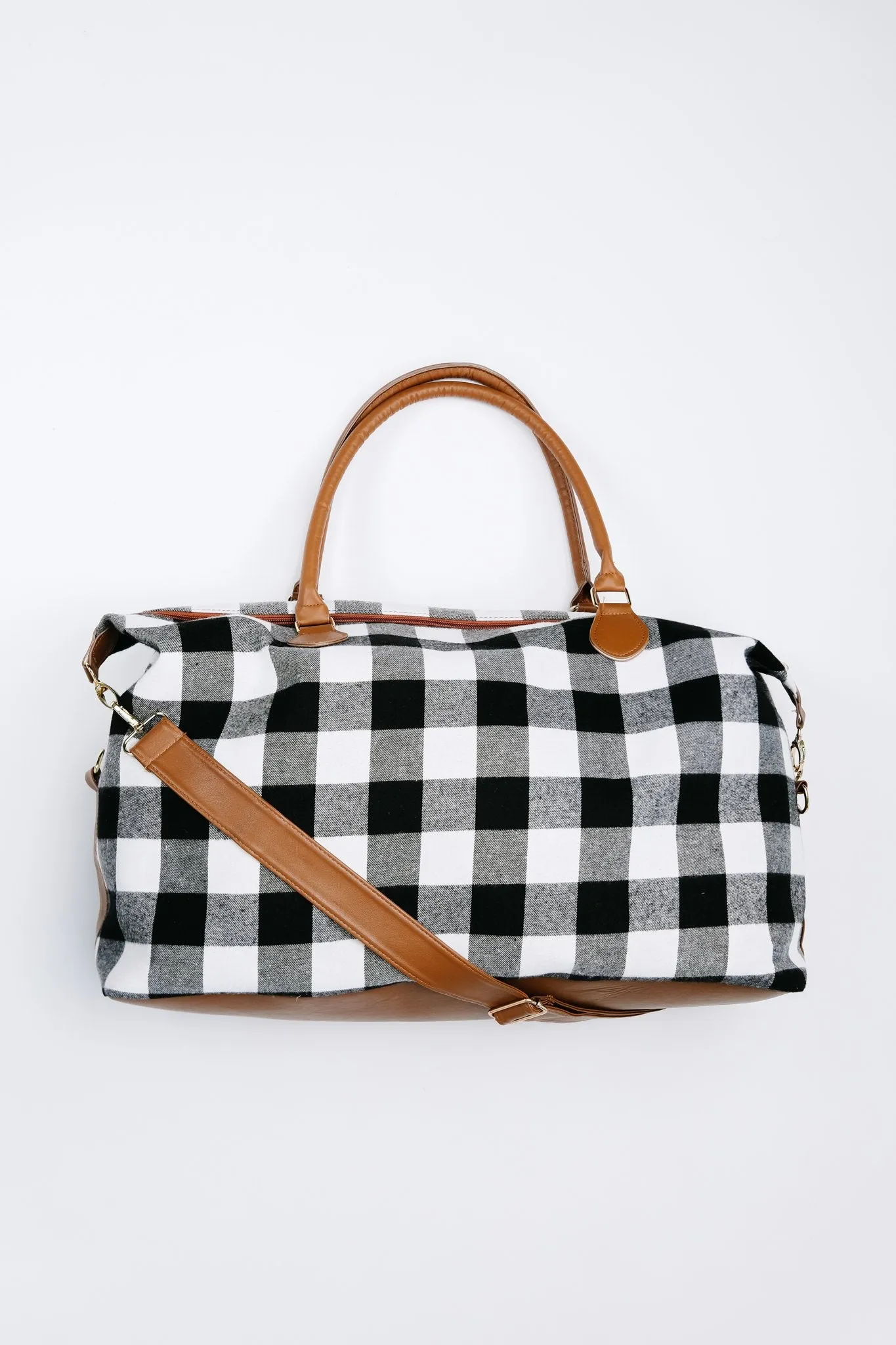Buffalo Plaid Holiday Weekender Bag