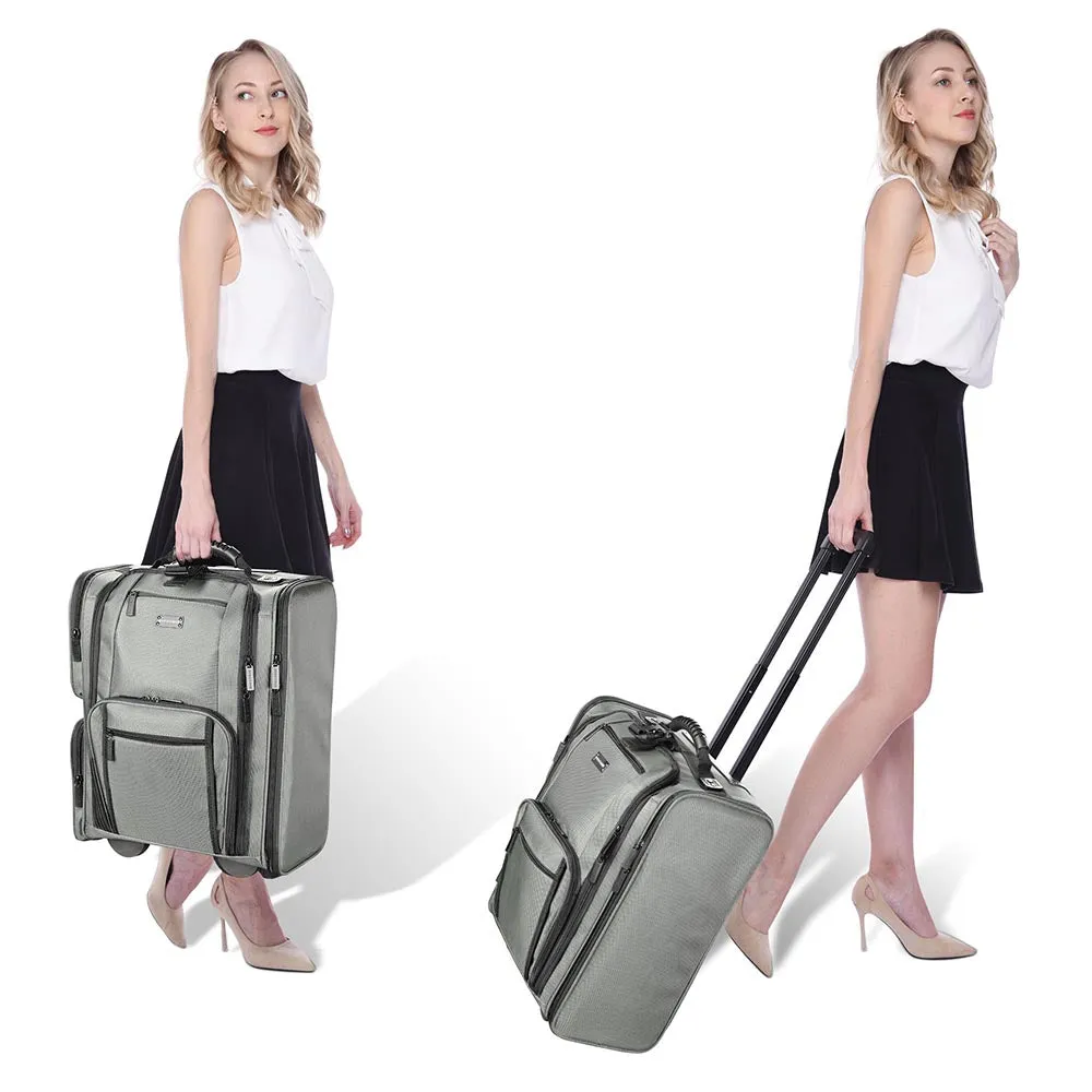 Byootique MassLux Gray Rolling Makeup Case Travel Bag