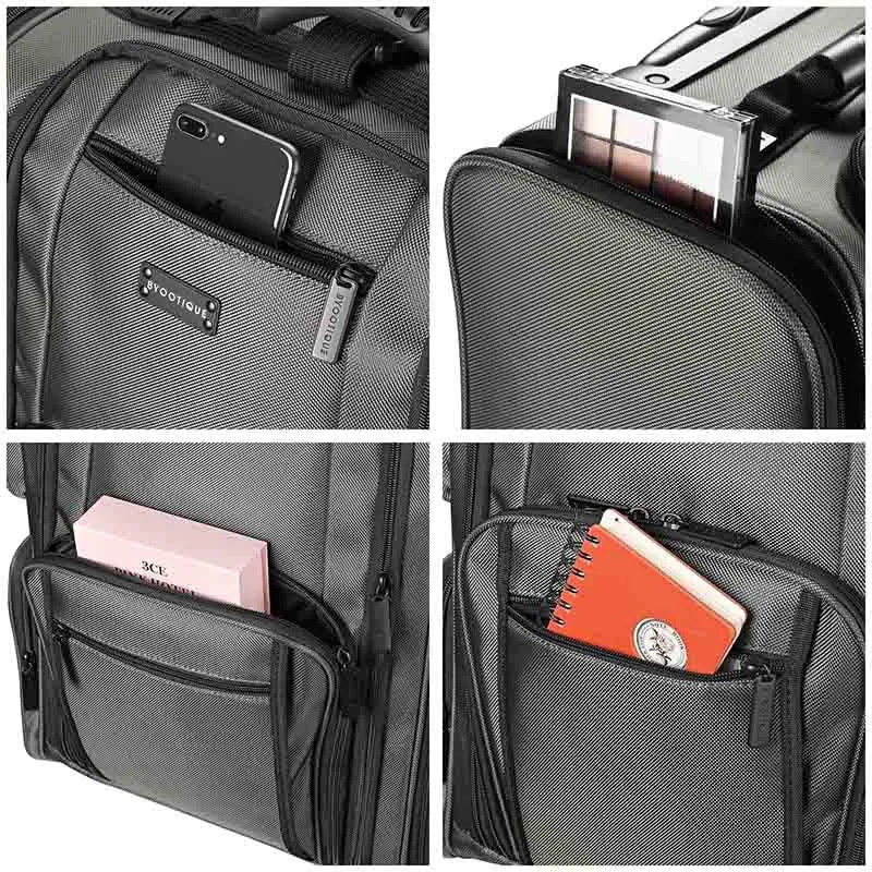 Byootique MassLux Gray Rolling Makeup Case Travel Bag