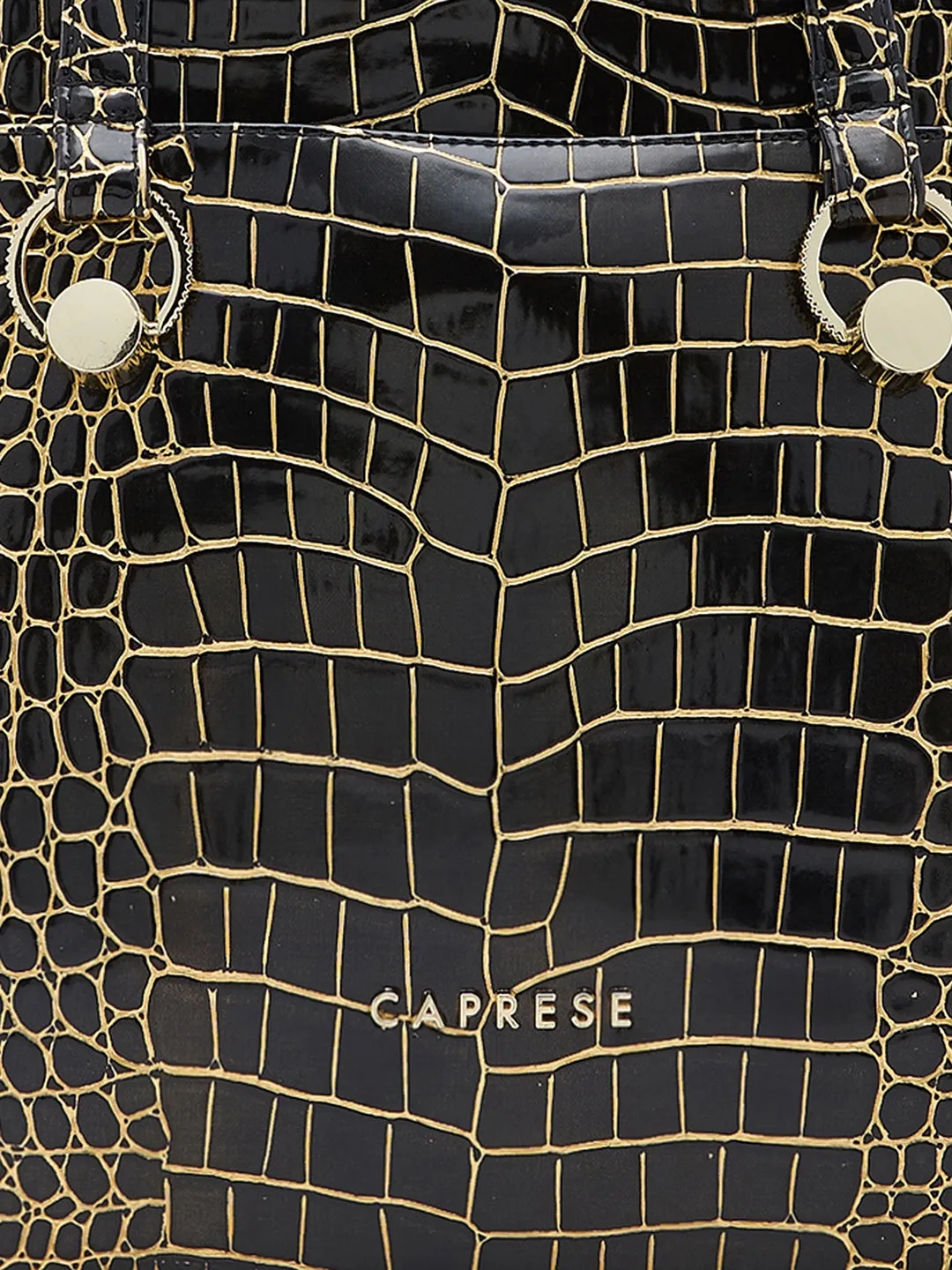 Caprese Miranda Satchel Large Croco Womens Handbag Black