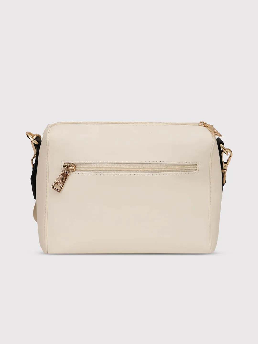 Caprese Trinity Sling Medium Solid Women'S Handbag Cream