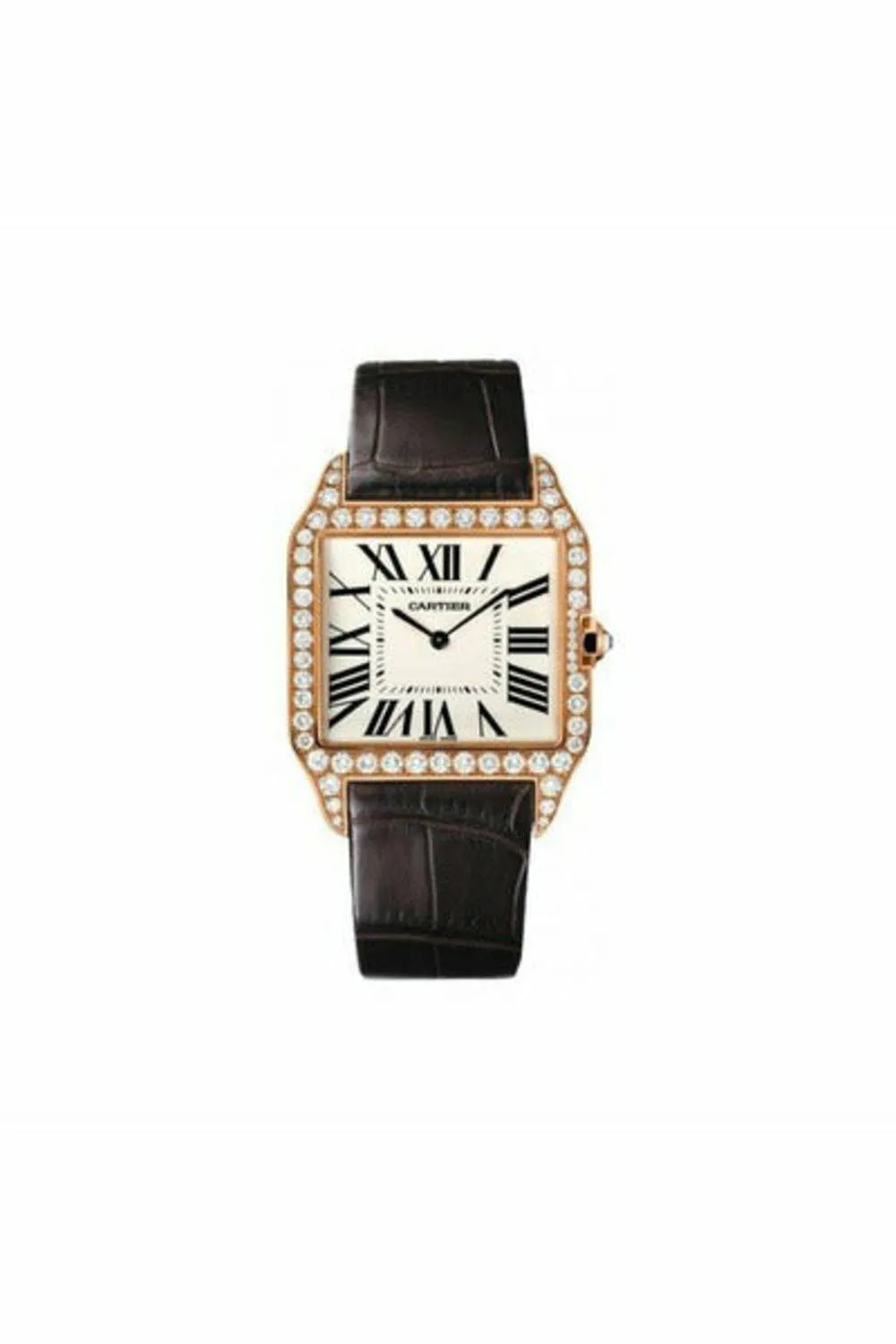 cartier santos dumont 18kt pink gold 44.48 x 34.6 mm men's watch