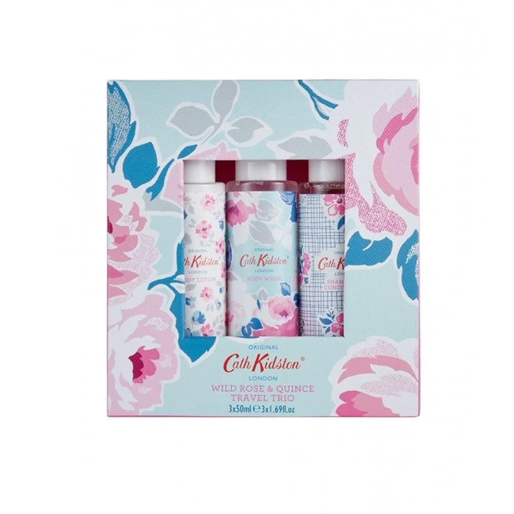 Cath Kidston Wild Rose & Quince Hair & Body Travel Trio