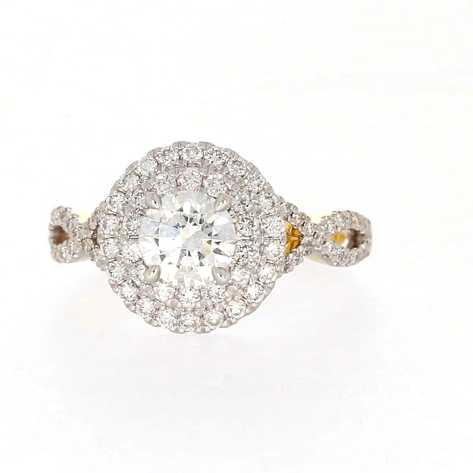Celebration 18ct Yellow Gold Round Brilliant Cut 1.25 Carat tw of Certified Lab Grown Diamonds Ring