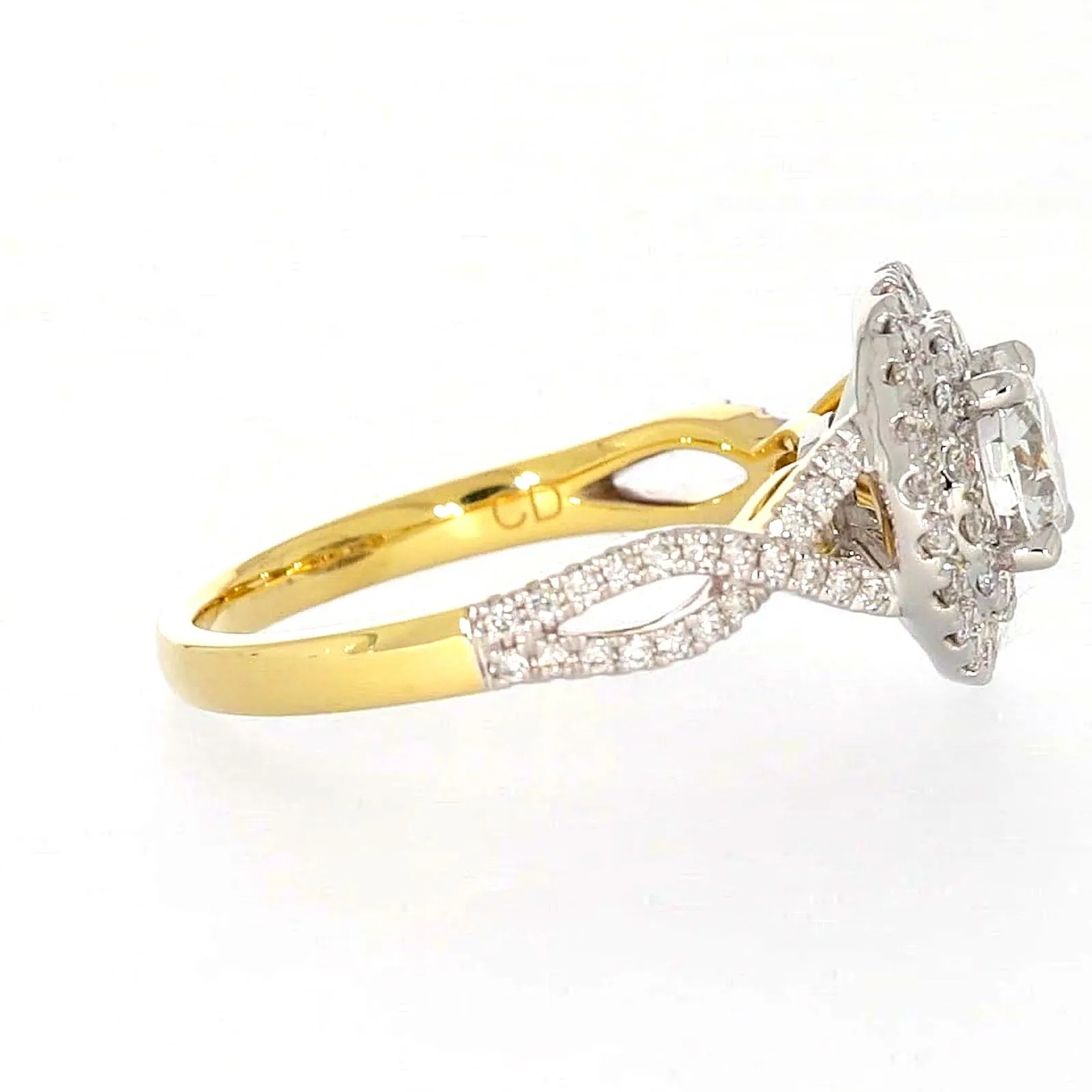 Celebration 18ct Yellow Gold Round Brilliant Cut 1.25 Carat tw of Certified Lab Grown Diamonds Ring