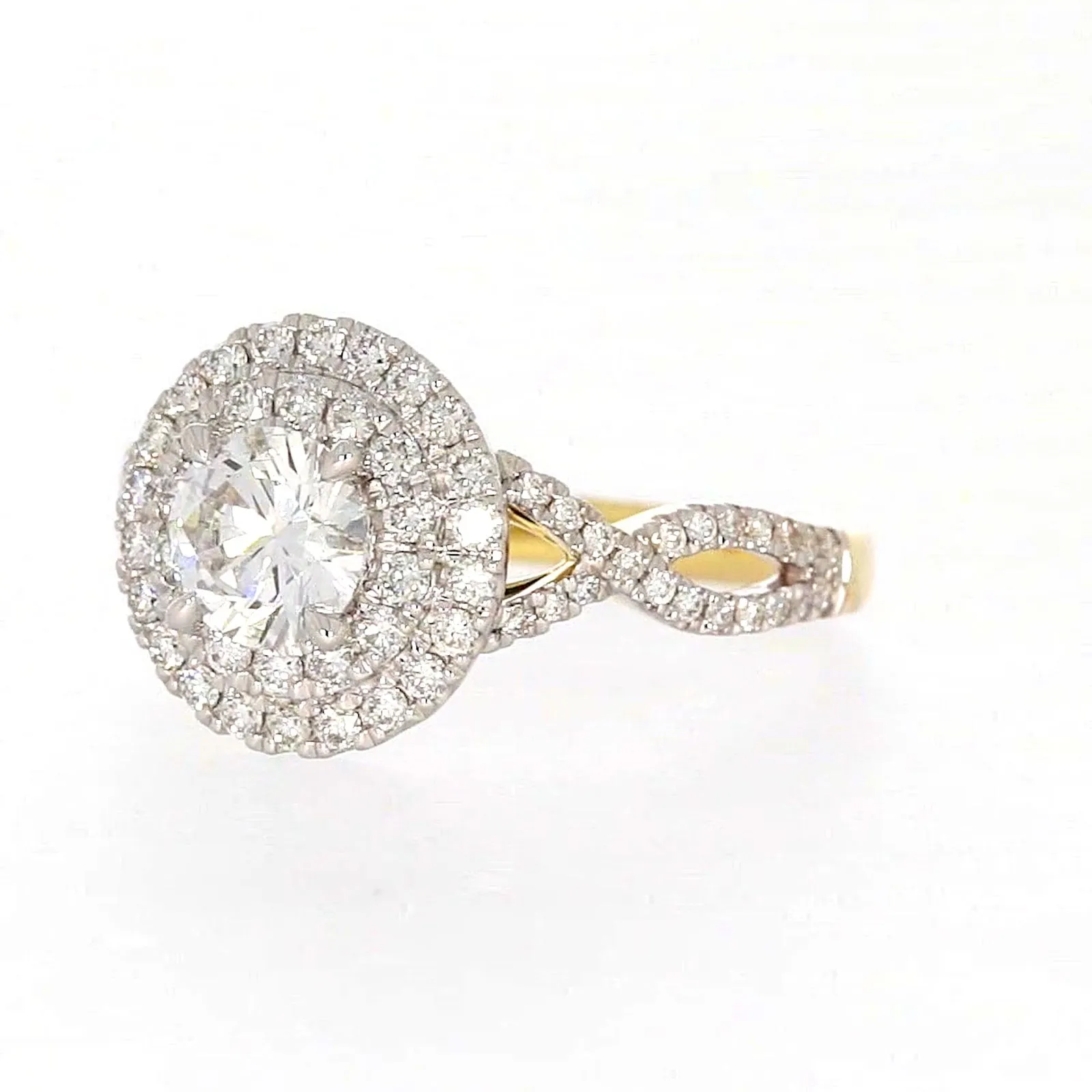 Celebration 18ct Yellow Gold Round Brilliant Cut 1.25 Carat tw of Certified Lab Grown Diamonds Ring
