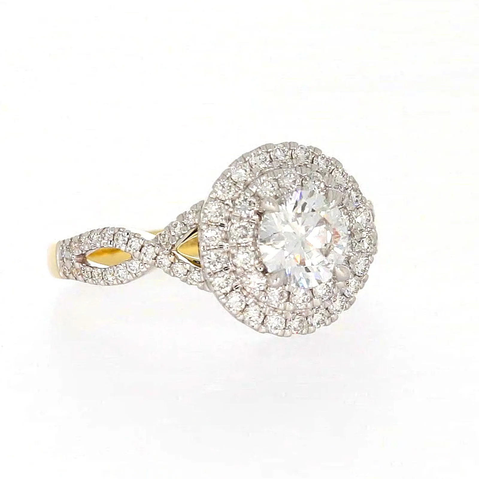 Celebration 18ct Yellow Gold Round Brilliant Cut 1.25 Carat tw of Certified Lab Grown Diamonds Ring