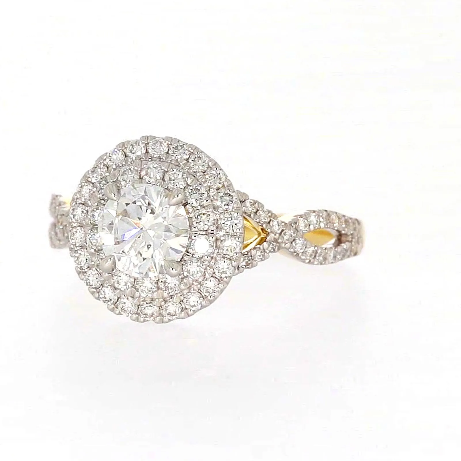 Celebration 18ct Yellow Gold Round Brilliant Cut 1.25 Carat tw of Certified Lab Grown Diamonds Ring