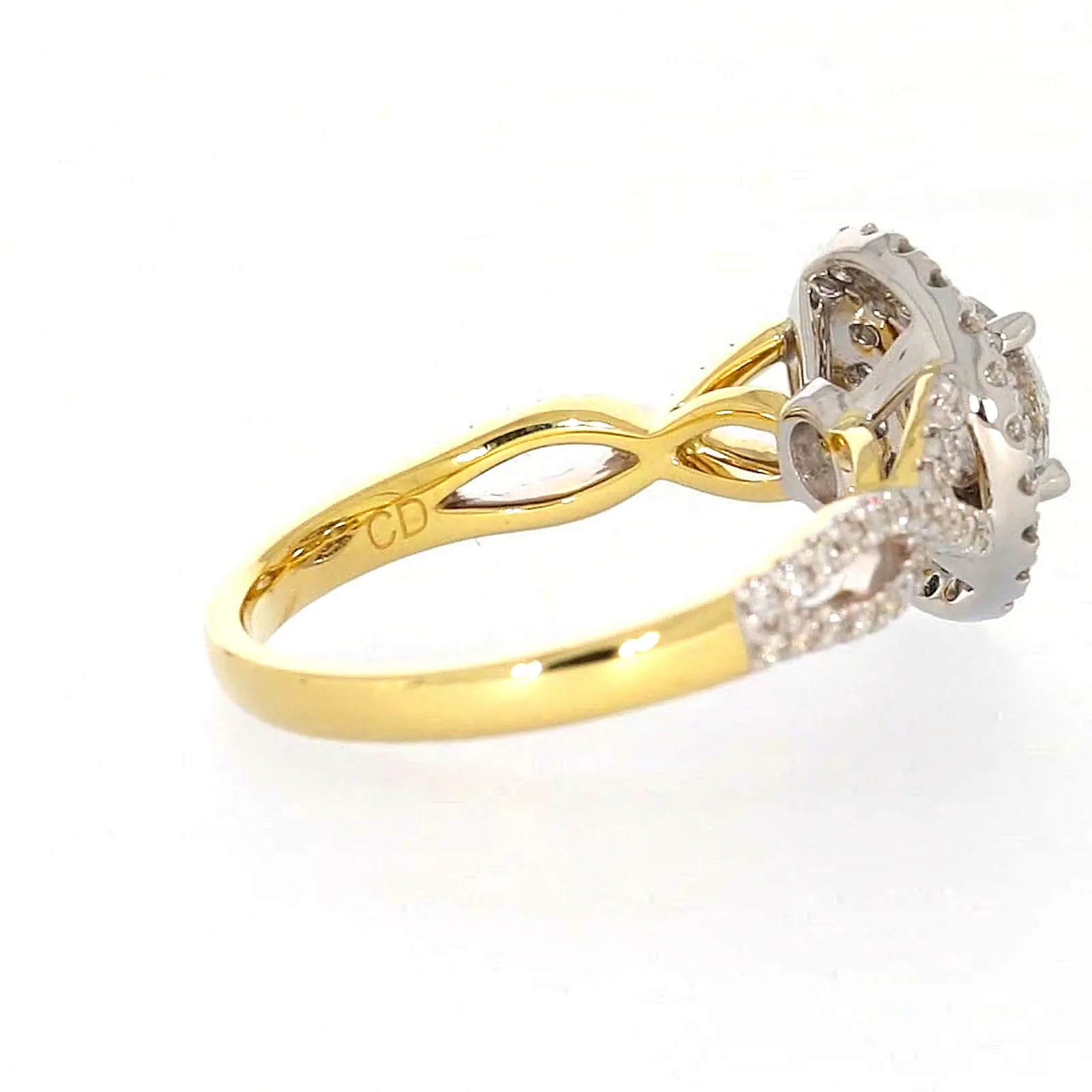 Celebration 18ct Yellow Gold Round Brilliant Cut 1.25 Carat tw of Certified Lab Grown Diamonds Ring