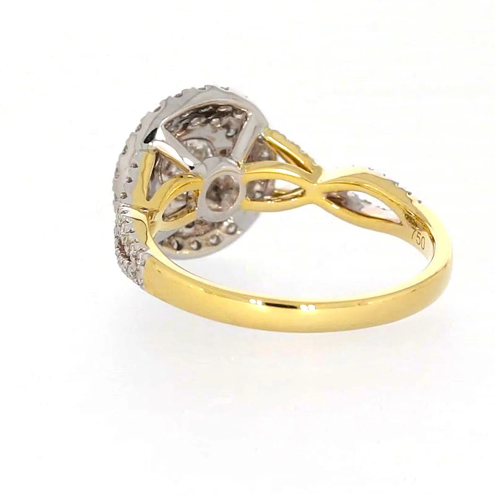 Celebration 18ct Yellow Gold Round Brilliant Cut 1.25 Carat tw of Certified Lab Grown Diamonds Ring