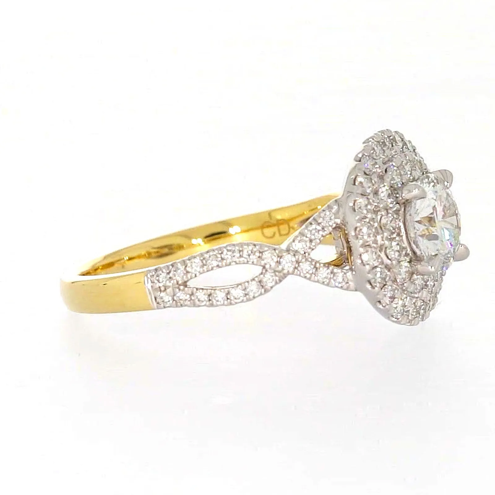 Celebration 18ct Yellow Gold Round Brilliant Cut 1.25 Carat tw of Certified Lab Grown Diamonds Ring