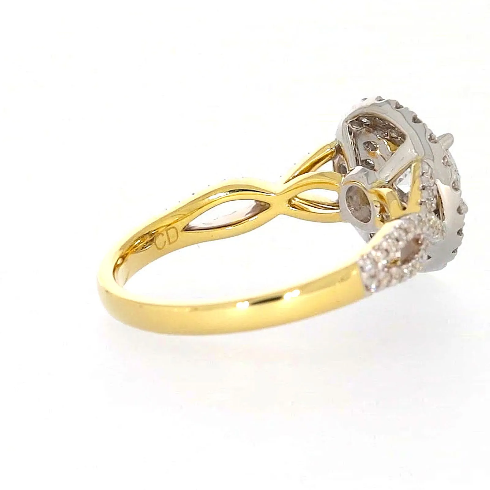 Celebration 18ct Yellow Gold Round Brilliant Cut 1.25 Carat tw of Certified Lab Grown Diamonds Ring