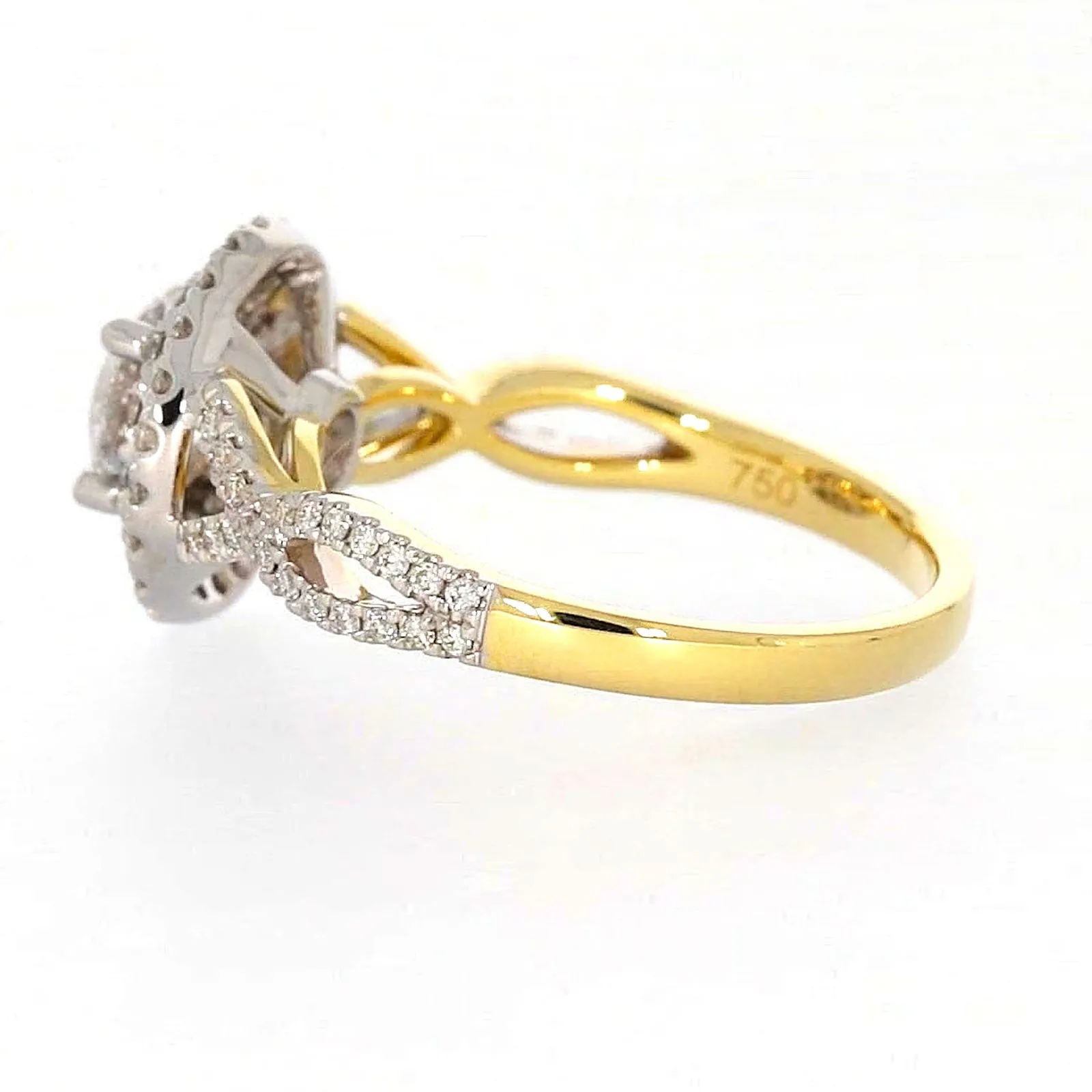 Celebration 18ct Yellow Gold Round Brilliant Cut 1.25 Carat tw of Certified Lab Grown Diamonds Ring