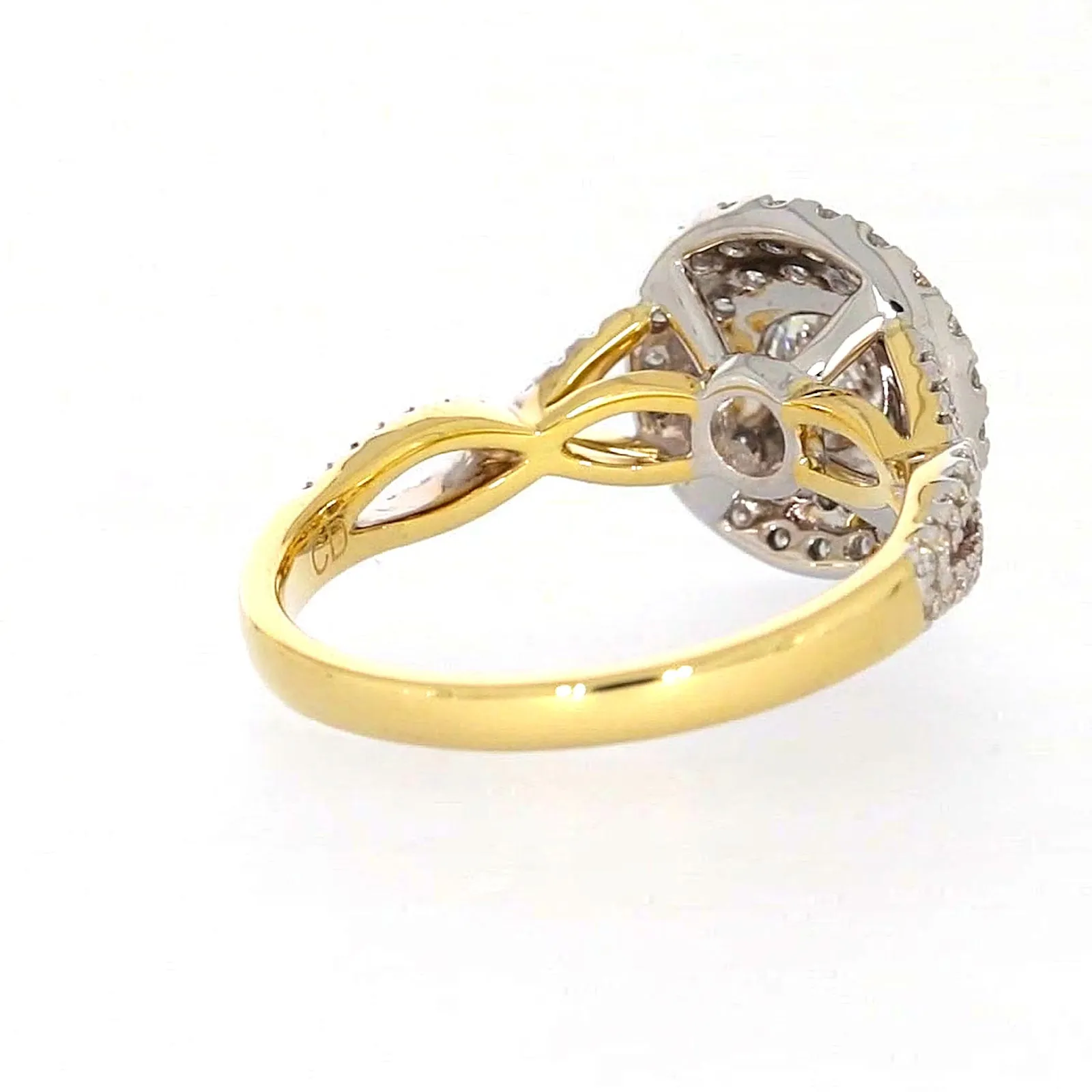 Celebration 18ct Yellow Gold Round Brilliant Cut 1.25 Carat tw of Certified Lab Grown Diamonds Ring