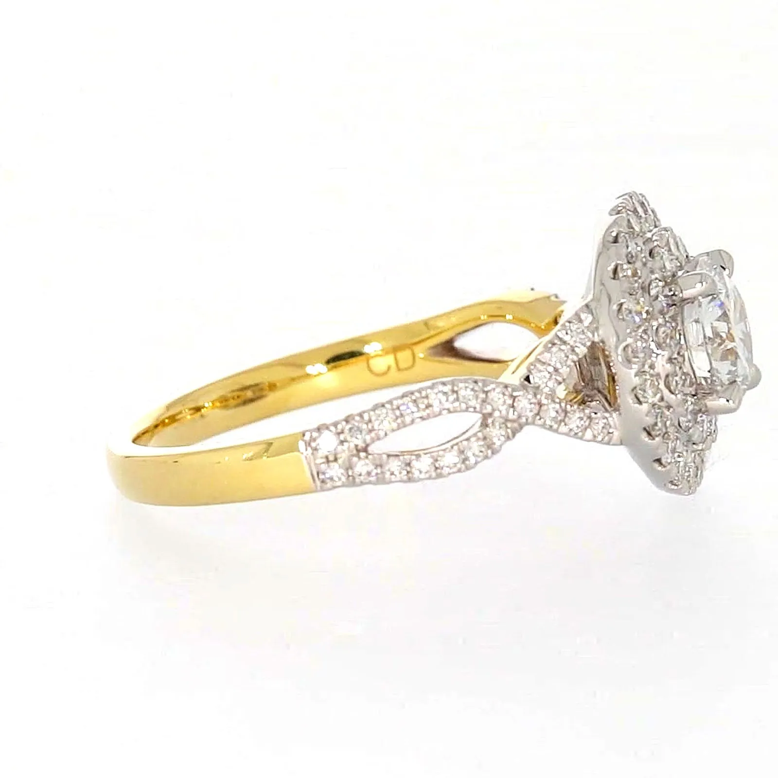 Celebration 18ct Yellow Gold Round Brilliant Cut 1.25 Carat tw of Certified Lab Grown Diamonds Ring