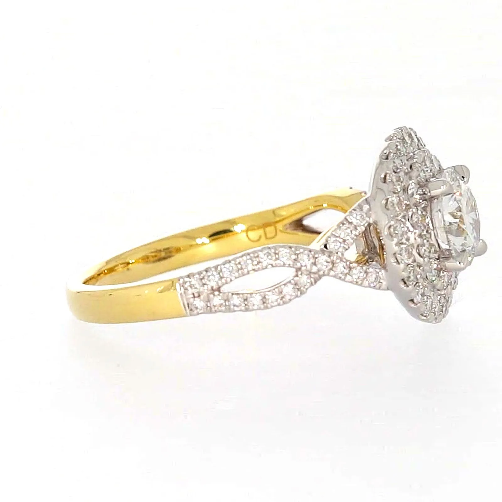 Celebration 18ct Yellow Gold Round Brilliant Cut 1.25 Carat tw of Certified Lab Grown Diamonds Ring