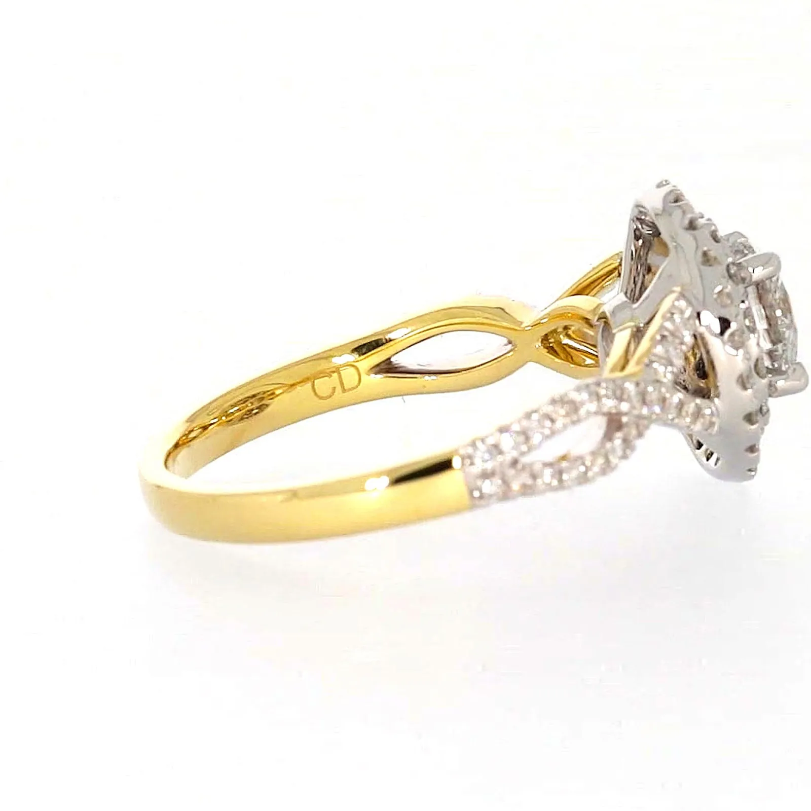 Celebration 18ct Yellow Gold Round Brilliant Cut 1.25 Carat tw of Certified Lab Grown Diamonds Ring