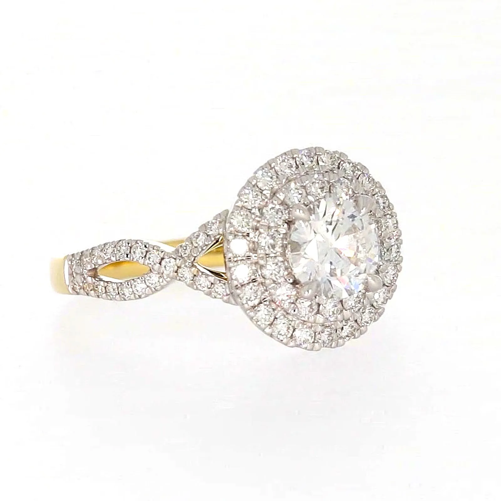 Celebration 18ct Yellow Gold Round Brilliant Cut 1.25 Carat tw of Certified Lab Grown Diamonds Ring