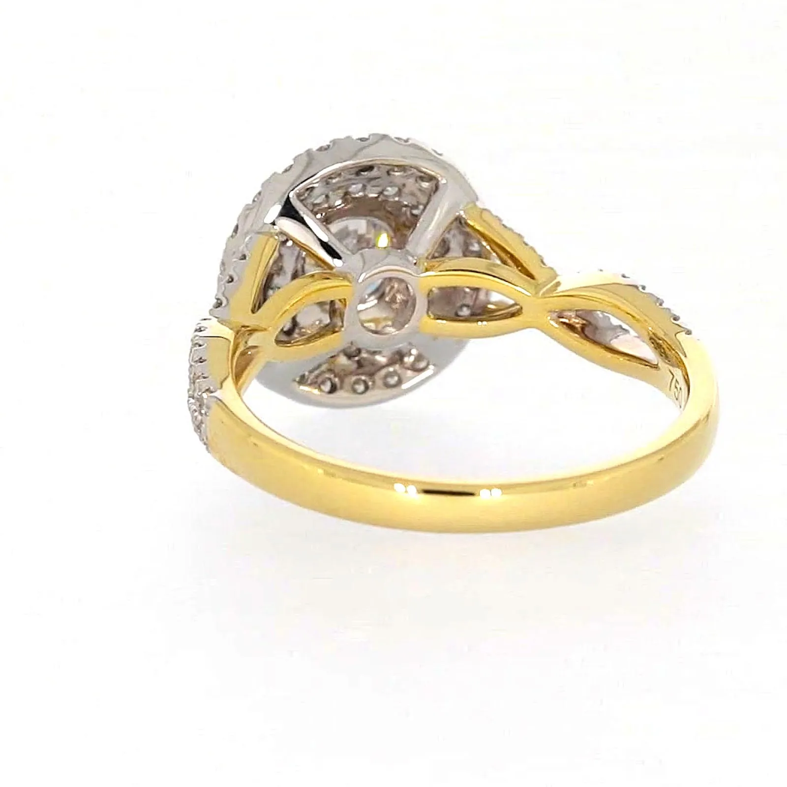 Celebration 18ct Yellow Gold Round Brilliant Cut 1.25 Carat tw of Certified Lab Grown Diamonds Ring