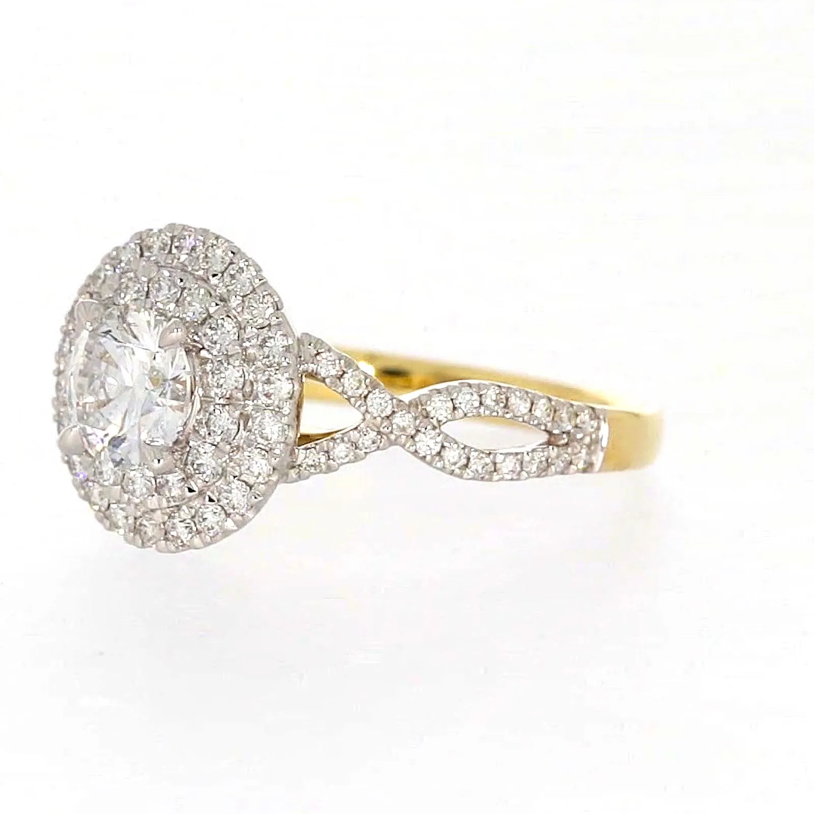 Celebration 18ct Yellow Gold Round Brilliant Cut 1.25 Carat tw of Certified Lab Grown Diamonds Ring
