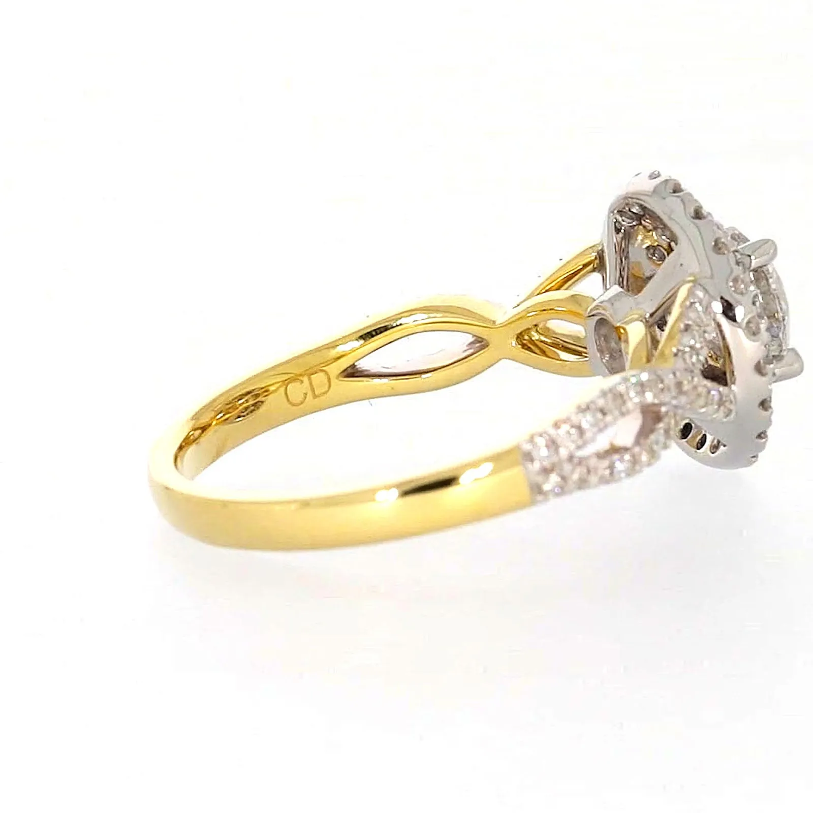 Celebration 18ct Yellow Gold Round Brilliant Cut 1.25 Carat tw of Certified Lab Grown Diamonds Ring