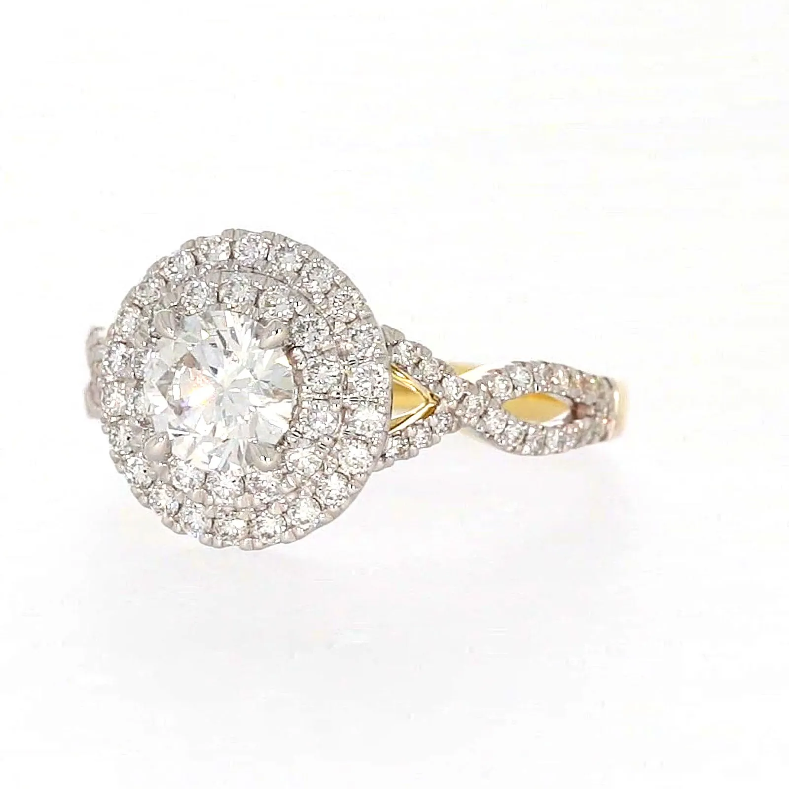 Celebration 18ct Yellow Gold Round Brilliant Cut 1.25 Carat tw of Certified Lab Grown Diamonds Ring