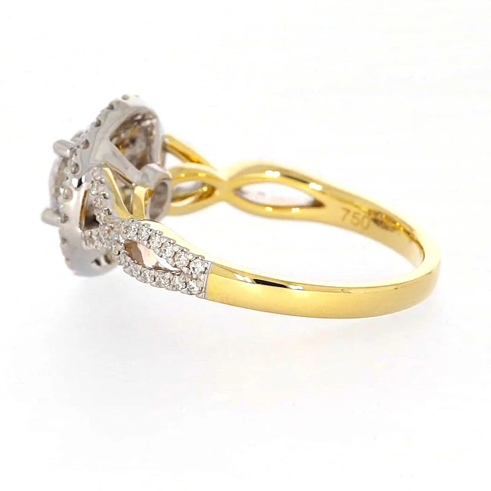 Celebration 18ct Yellow Gold Round Brilliant Cut 1.25 Carat tw of Certified Lab Grown Diamonds Ring
