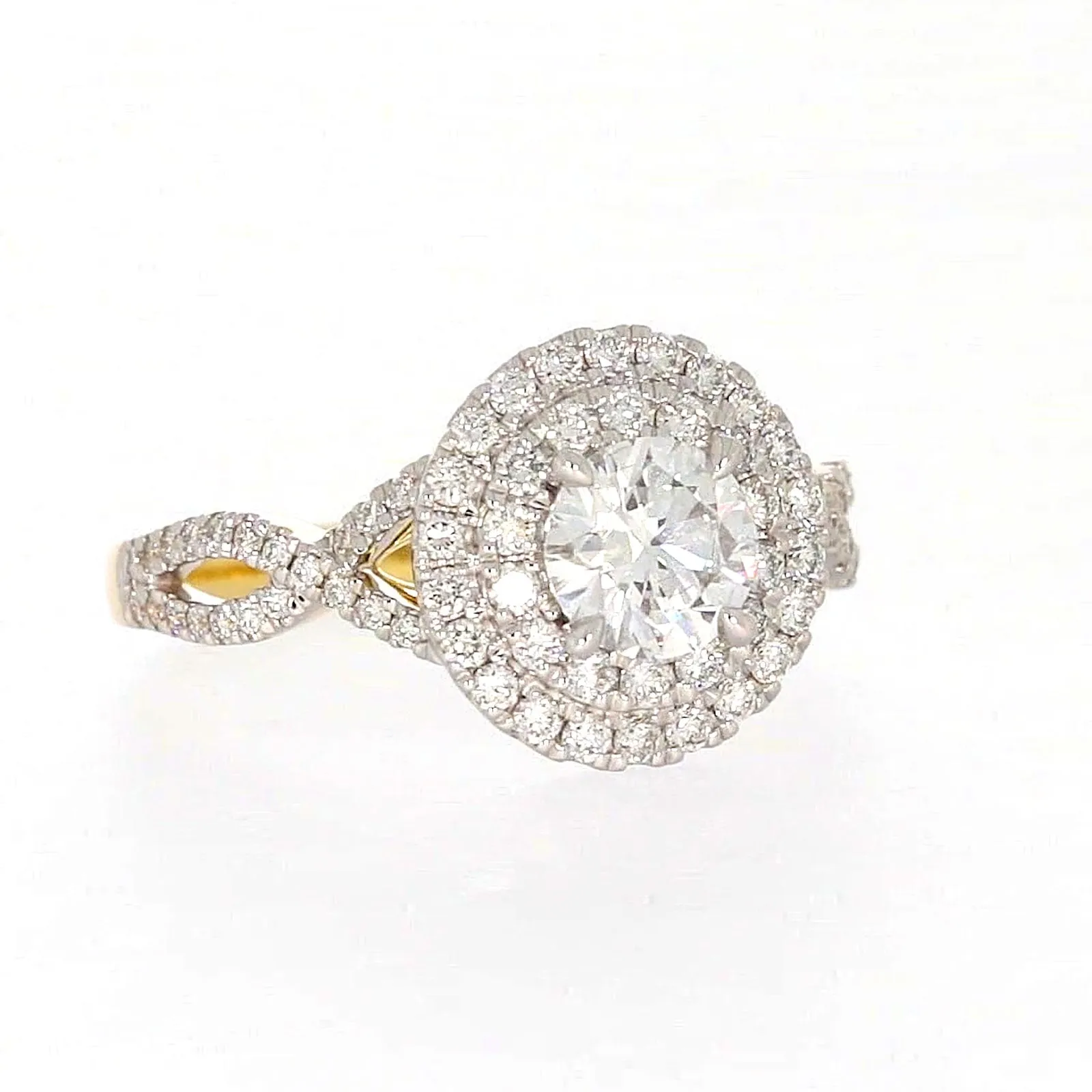 Celebration 18ct Yellow Gold Round Brilliant Cut 1.25 Carat tw of Certified Lab Grown Diamonds Ring