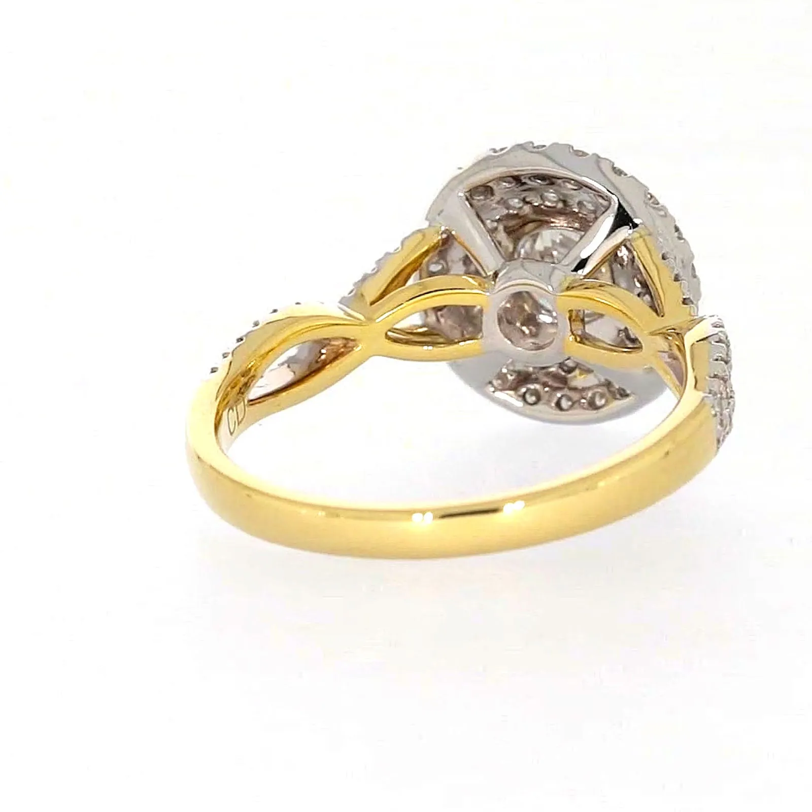 Celebration 18ct Yellow Gold Round Brilliant Cut 1.25 Carat tw of Certified Lab Grown Diamonds Ring