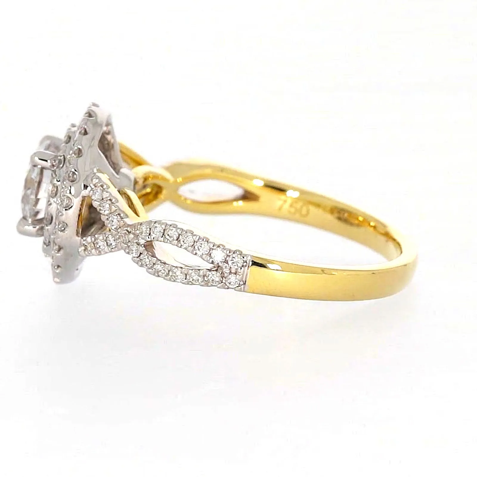 Celebration 18ct Yellow Gold Round Brilliant Cut 1.25 Carat tw of Certified Lab Grown Diamonds Ring