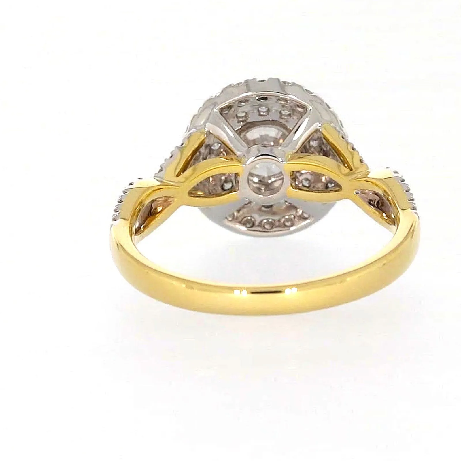 Celebration 18ct Yellow Gold Round Brilliant Cut 1.25 Carat tw of Certified Lab Grown Diamonds Ring