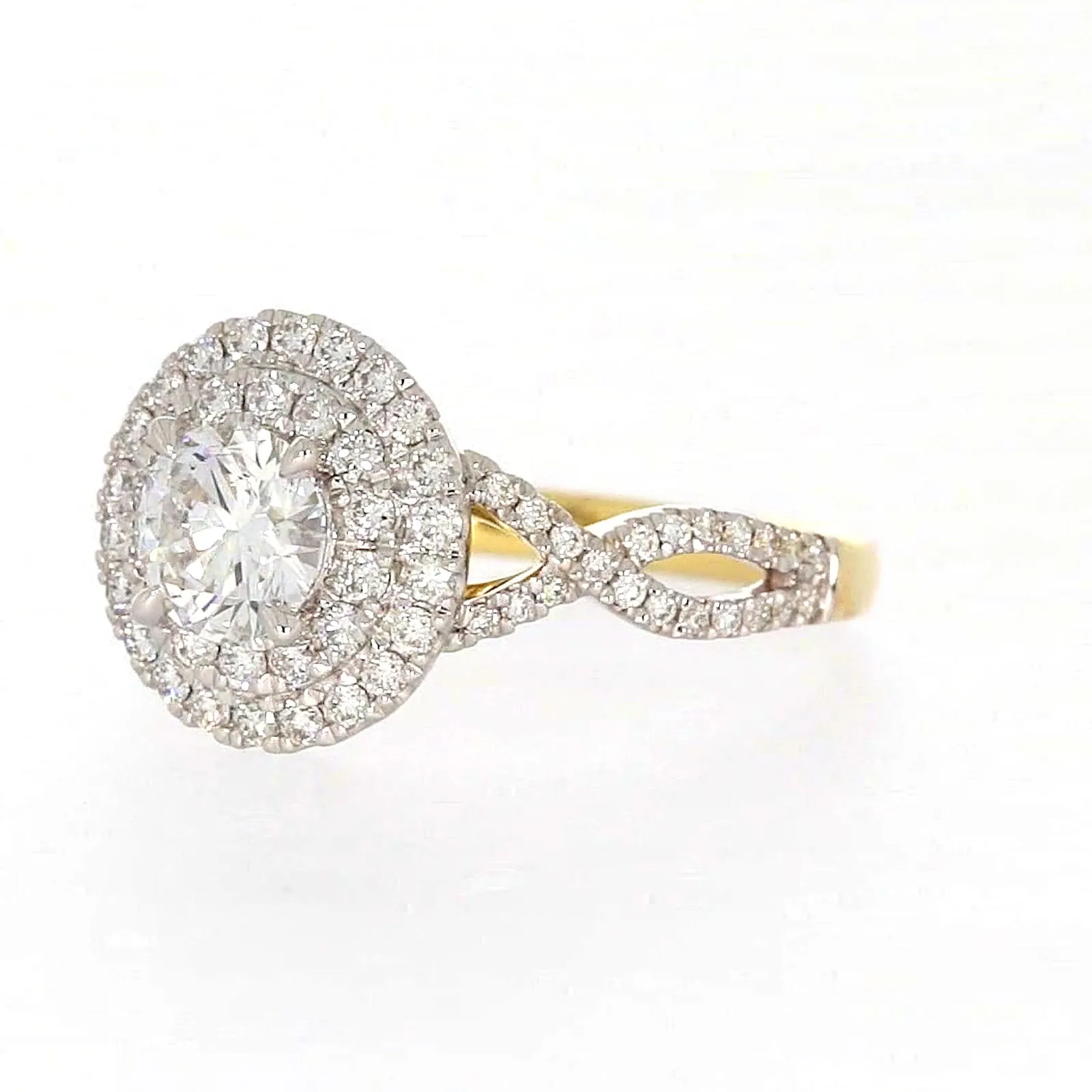 Celebration 18ct Yellow Gold Round Brilliant Cut 1.25 Carat tw of Certified Lab Grown Diamonds Ring
