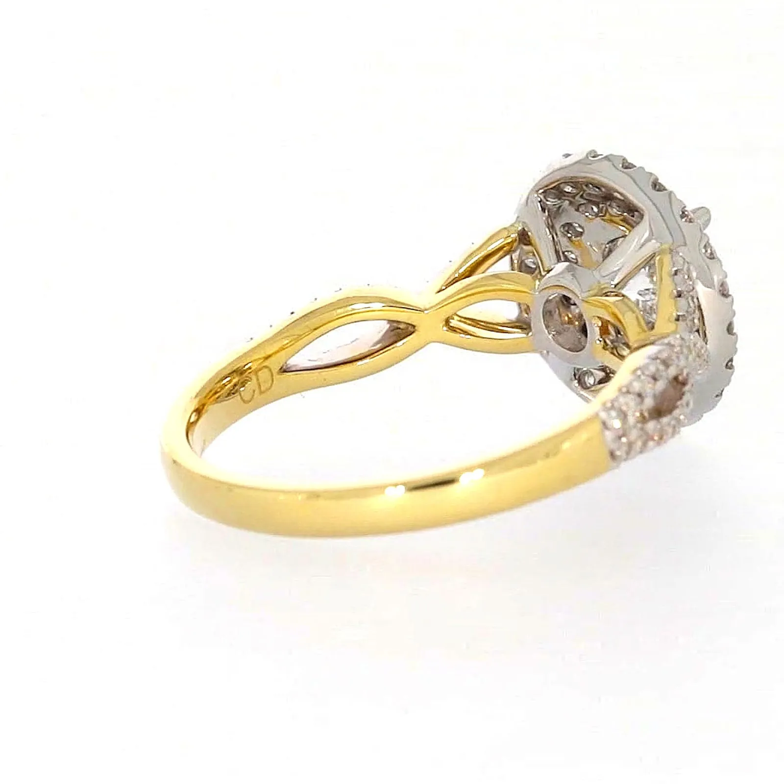 Celebration 18ct Yellow Gold Round Brilliant Cut 1.25 Carat tw of Certified Lab Grown Diamonds Ring