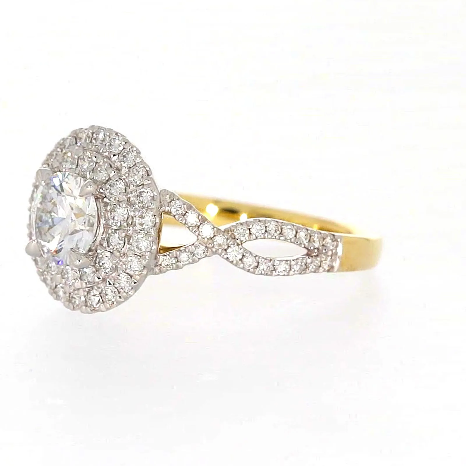 Celebration 18ct Yellow Gold Round Brilliant Cut 1.25 Carat tw of Certified Lab Grown Diamonds Ring