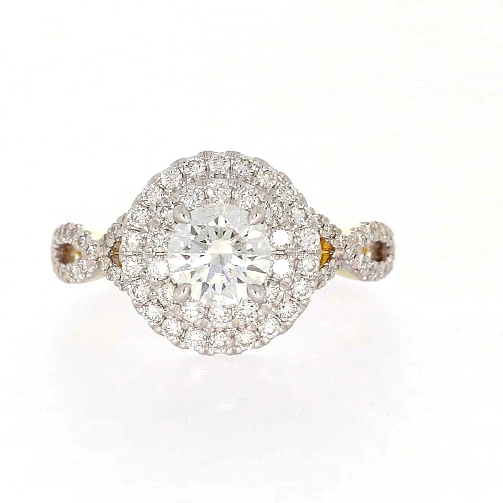 Celebration 18ct Yellow Gold Round Brilliant Cut 1.25 Carat tw of Certified Lab Grown Diamonds Ring