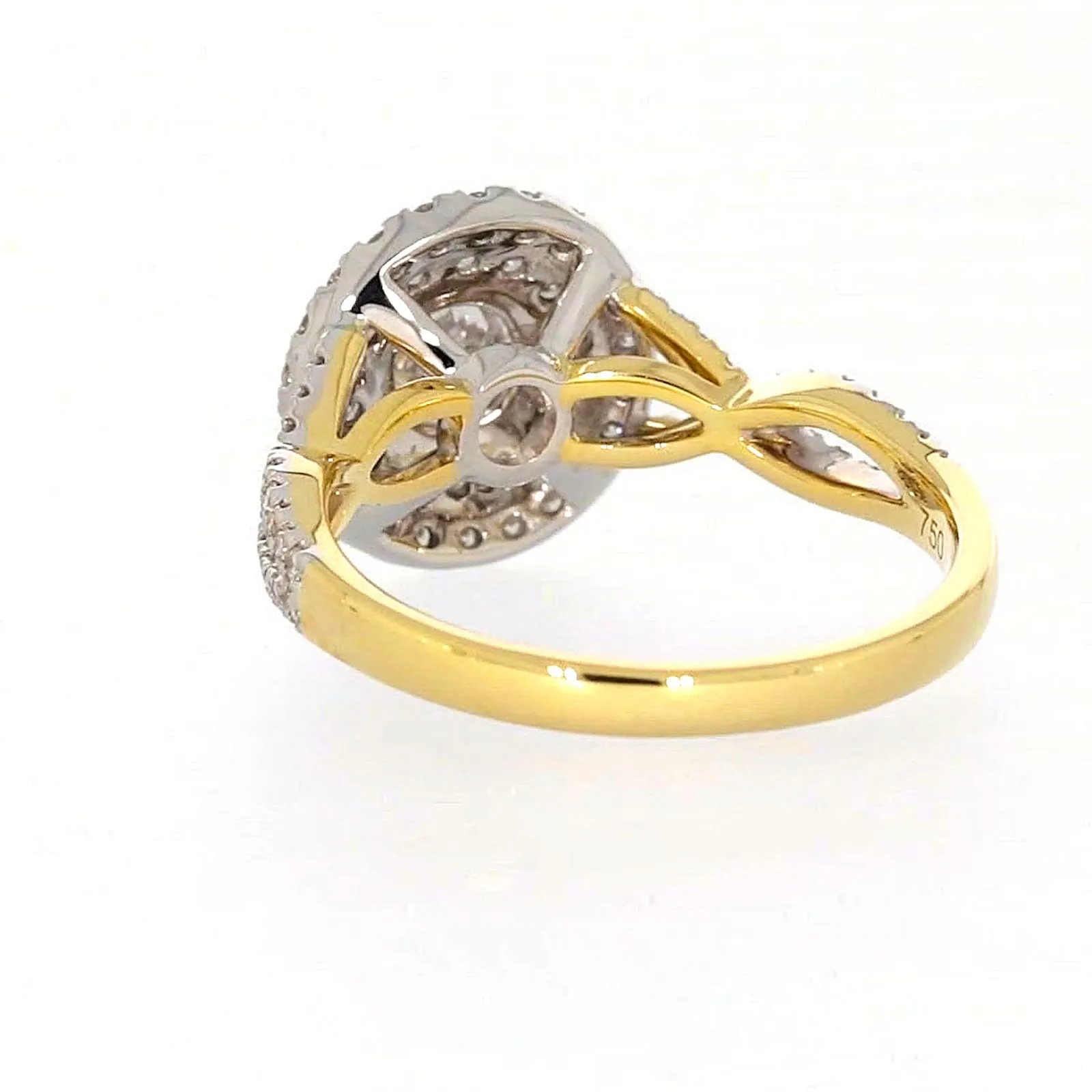 Celebration 18ct Yellow Gold Round Brilliant Cut 1.25 Carat tw of Certified Lab Grown Diamonds Ring