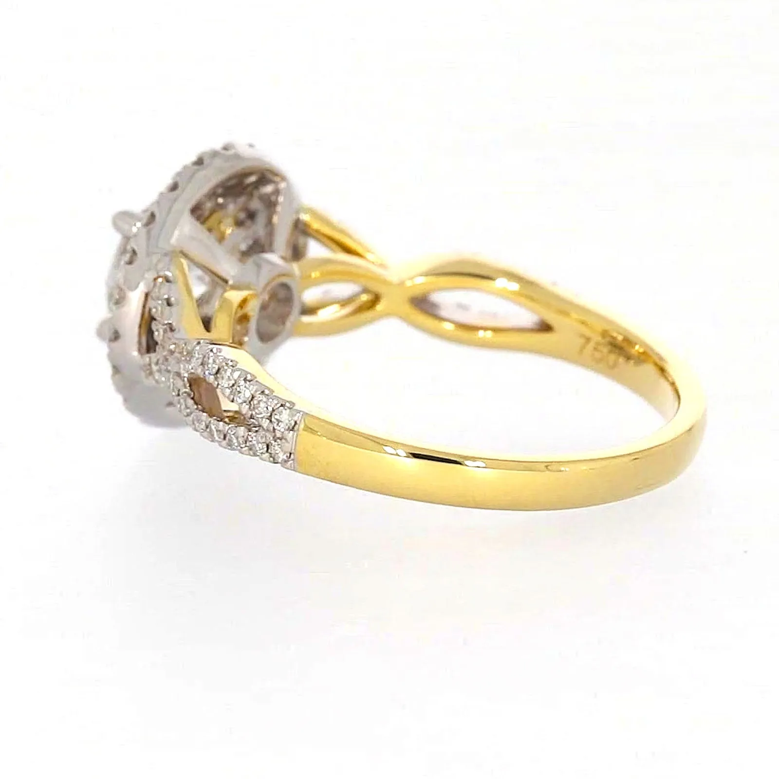 Celebration 18ct Yellow Gold Round Brilliant Cut 1.25 Carat tw of Certified Lab Grown Diamonds Ring