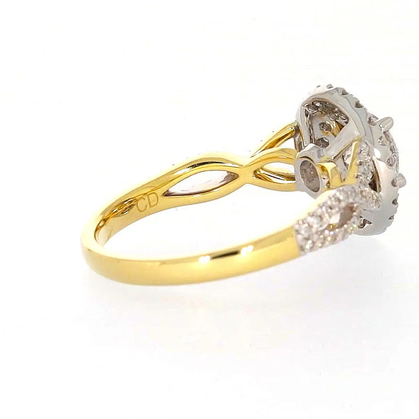 Celebration 18ct Yellow Gold Round Brilliant Cut 1.25 Carat tw of Certified Lab Grown Diamonds Ring