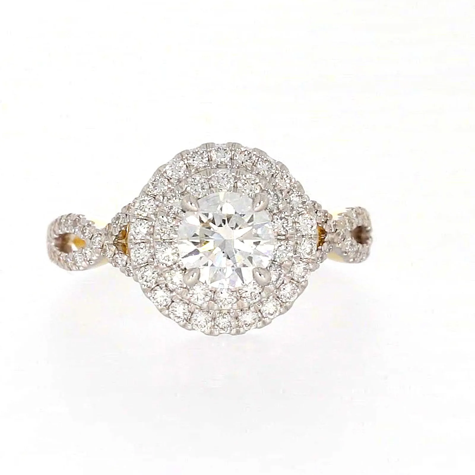 Celebration 18ct Yellow Gold Round Brilliant Cut 1.25 Carat tw of Certified Lab Grown Diamonds Ring
