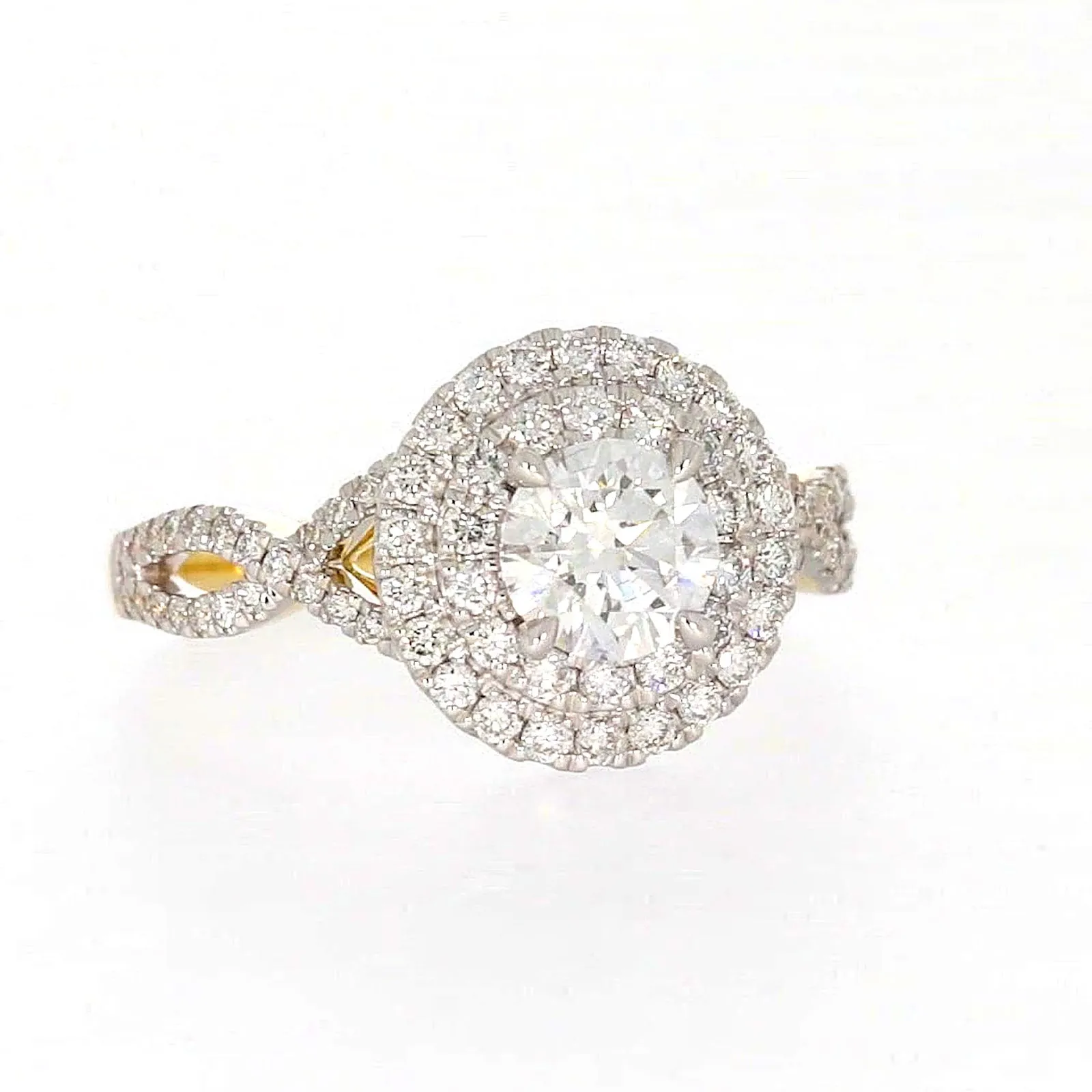 Celebration 18ct Yellow Gold Round Brilliant Cut 1.25 Carat tw of Certified Lab Grown Diamonds Ring
