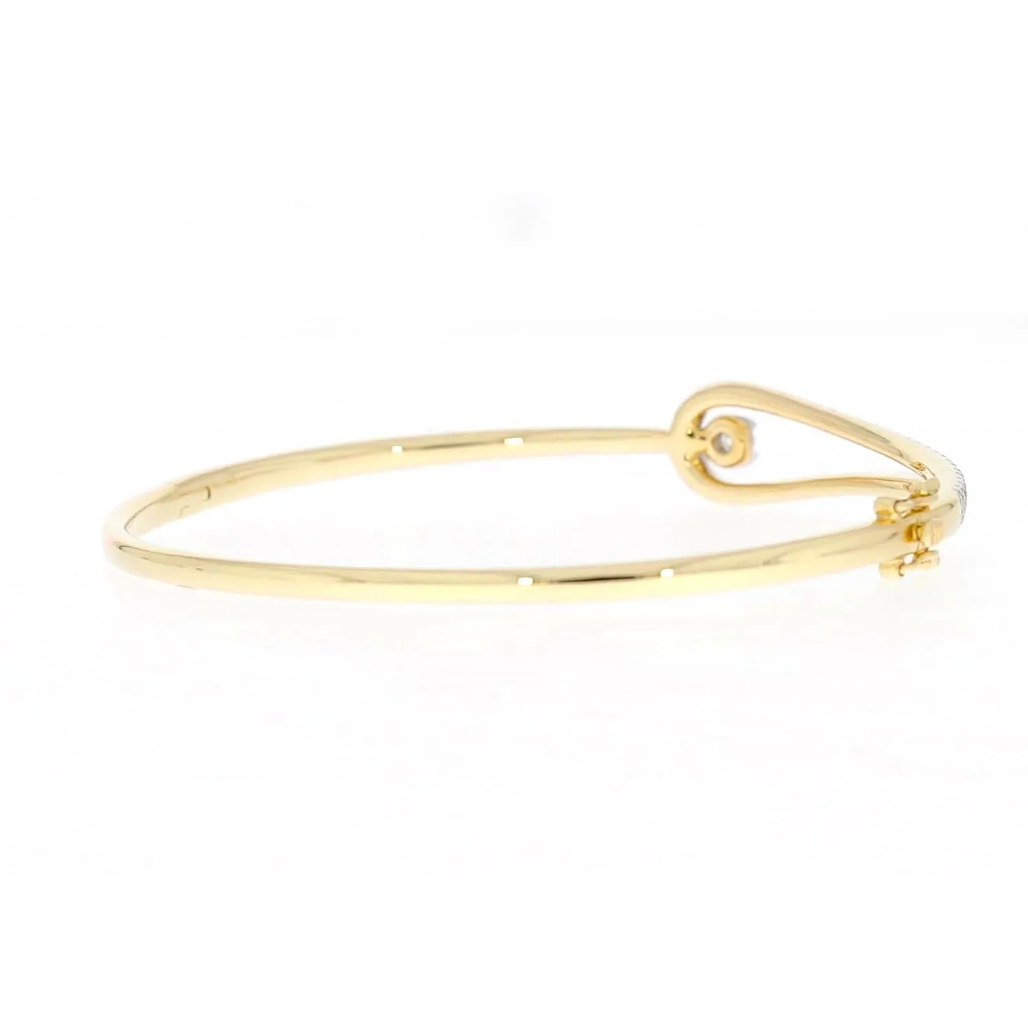Celebration 9ct Yellow and White Gold with Round Brilliant Cut 1 Carat tw of Lab Grown Diamond Bangle