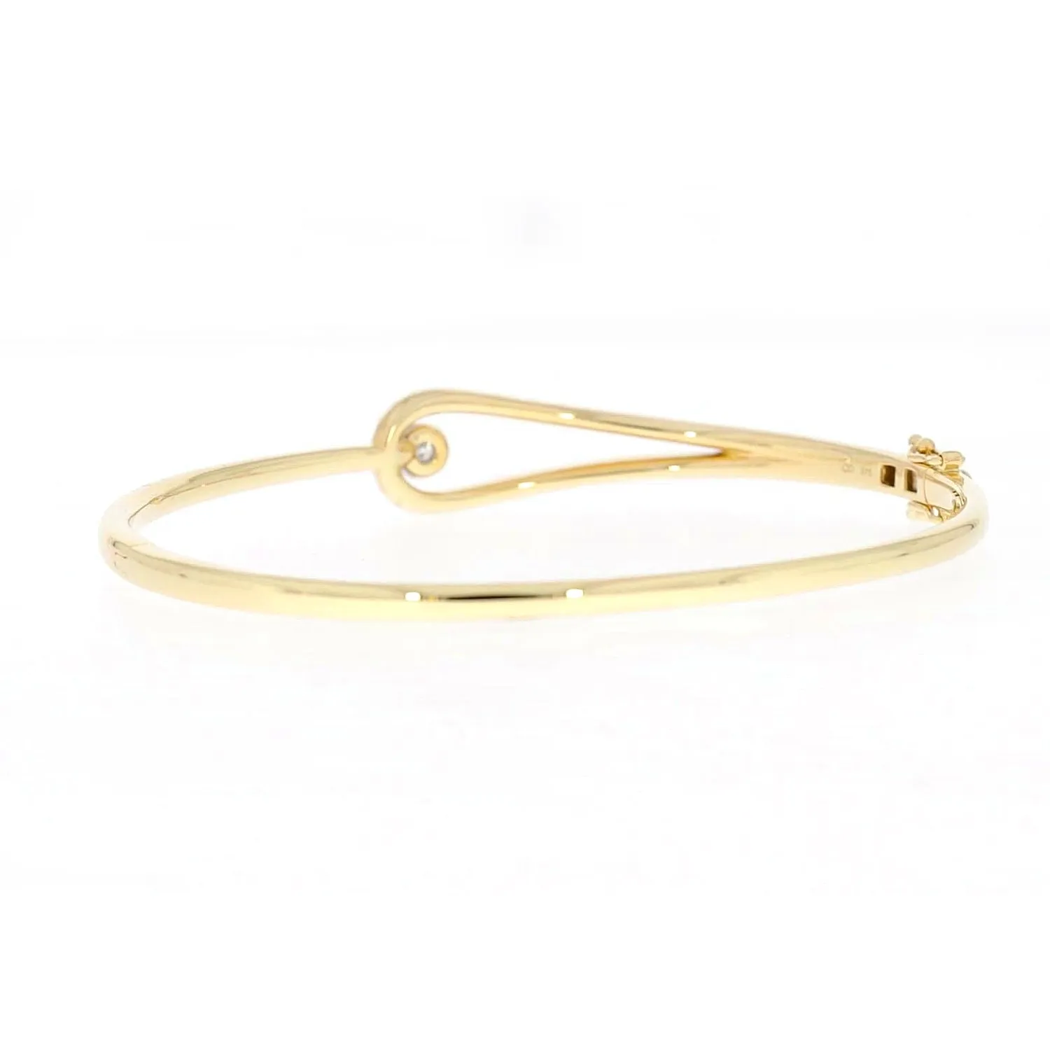 Celebration 9ct Yellow and White Gold with Round Brilliant Cut 1 Carat tw of Lab Grown Diamond Bangle