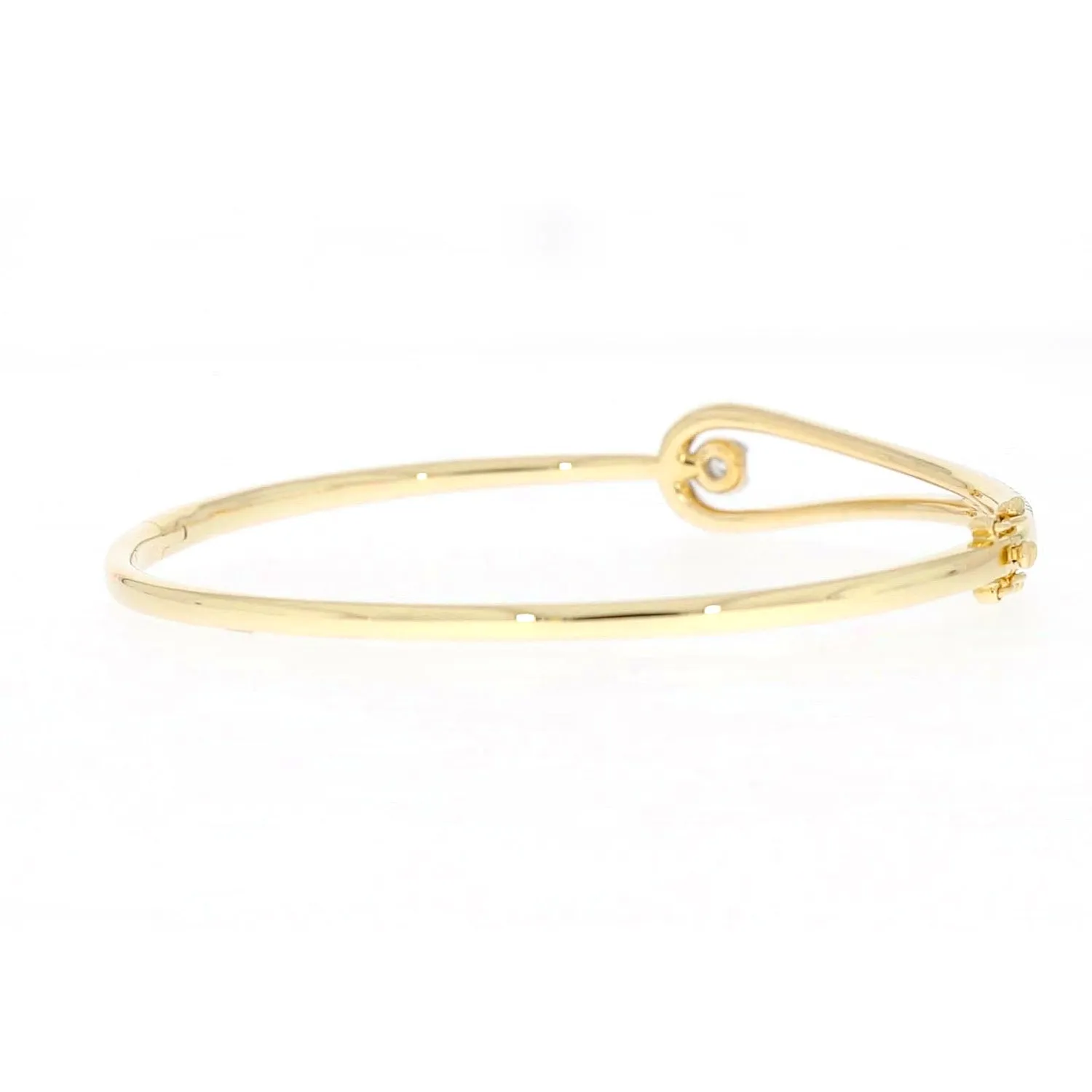 Celebration 9ct Yellow and White Gold with Round Brilliant Cut 1 Carat tw of Lab Grown Diamond Bangle