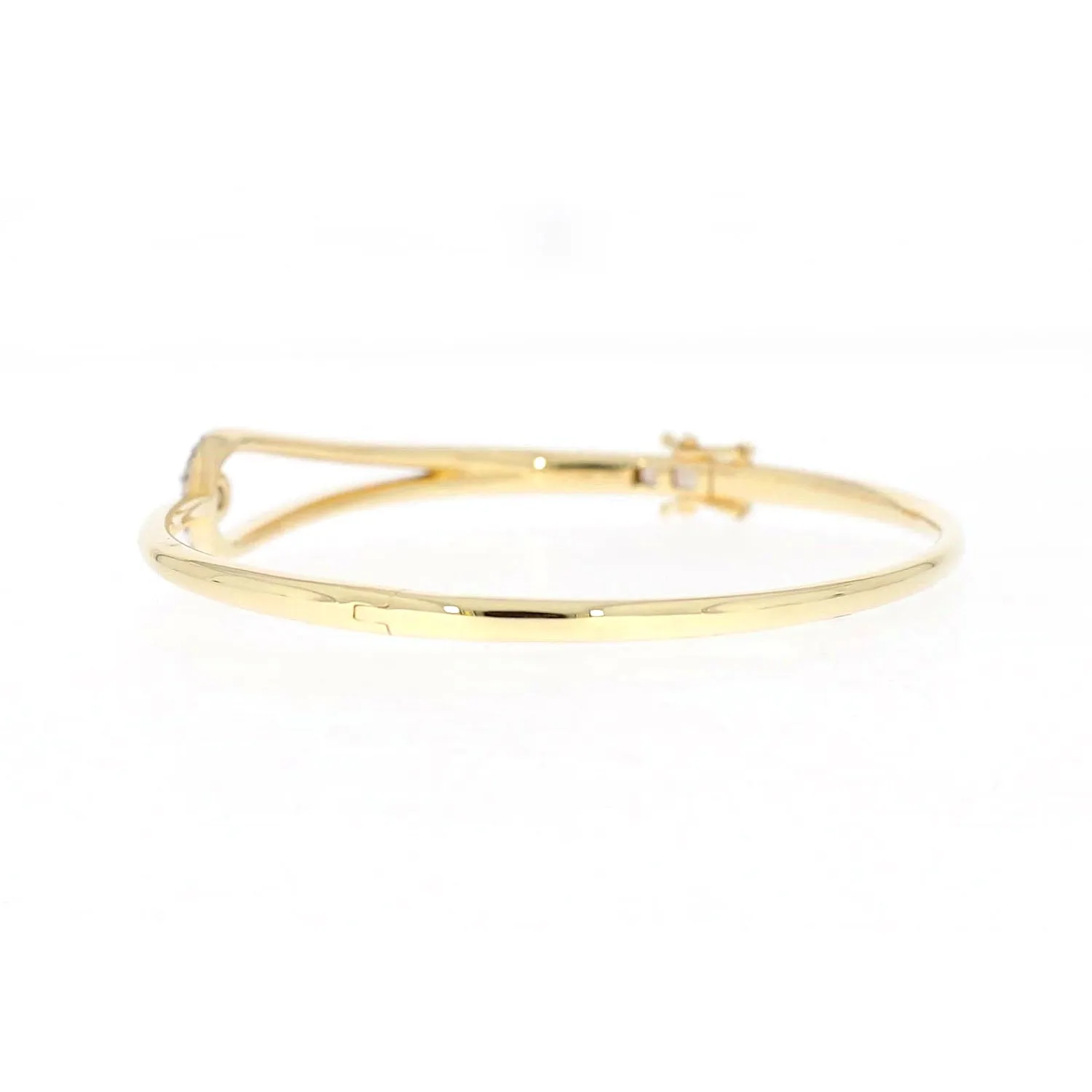 Celebration 9ct Yellow and White Gold with Round Brilliant Cut 1 Carat tw of Lab Grown Diamond Bangle