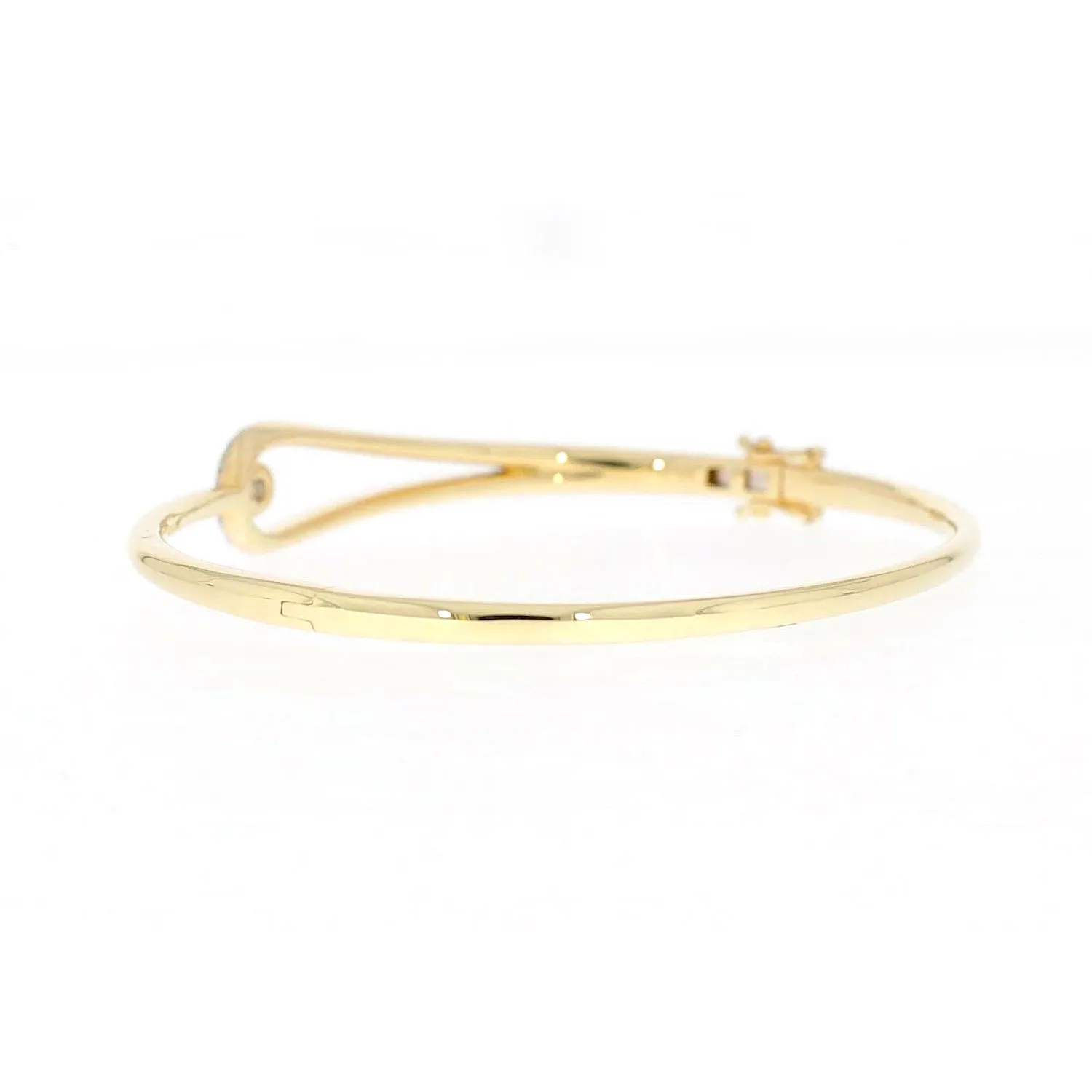 Celebration 9ct Yellow and White Gold with Round Brilliant Cut 1 Carat tw of Lab Grown Diamond Bangle