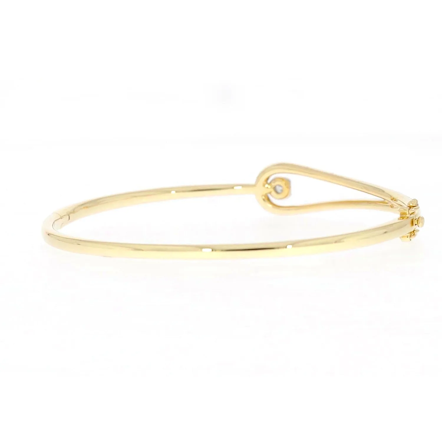 Celebration 9ct Yellow and White Gold with Round Brilliant Cut 1 Carat tw of Lab Grown Diamond Bangle