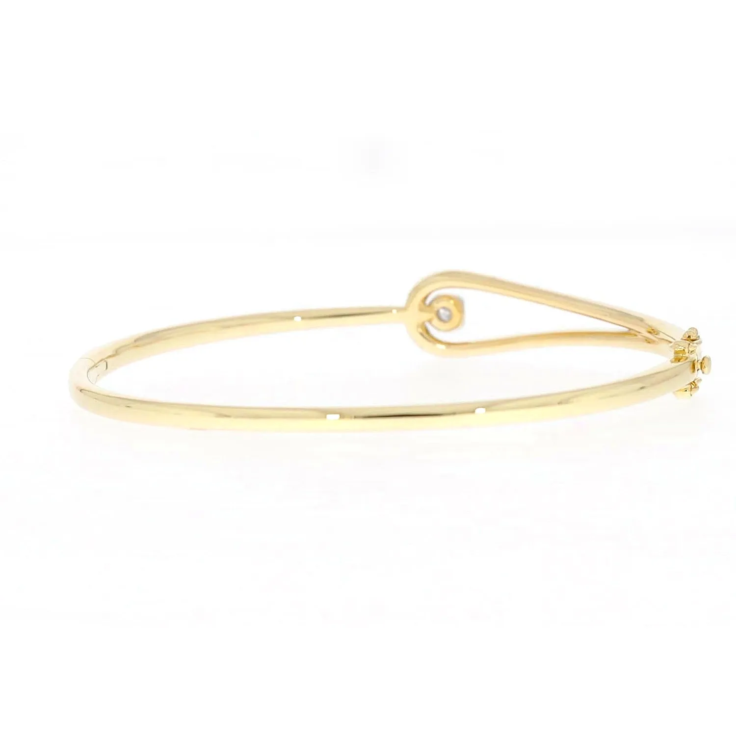 Celebration 9ct Yellow and White Gold with Round Brilliant Cut 1 Carat tw of Lab Grown Diamond Bangle