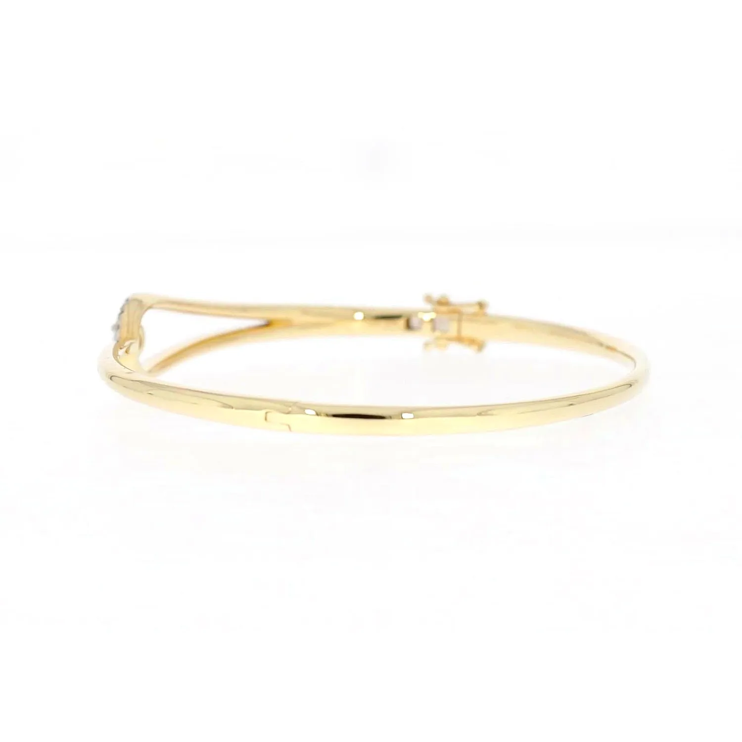 Celebration 9ct Yellow and White Gold with Round Brilliant Cut 1 Carat tw of Lab Grown Diamond Bangle