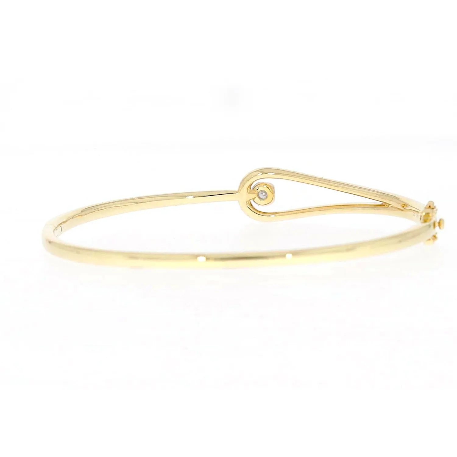 Celebration 9ct Yellow and White Gold with Round Brilliant Cut 1 Carat tw of Lab Grown Diamond Bangle